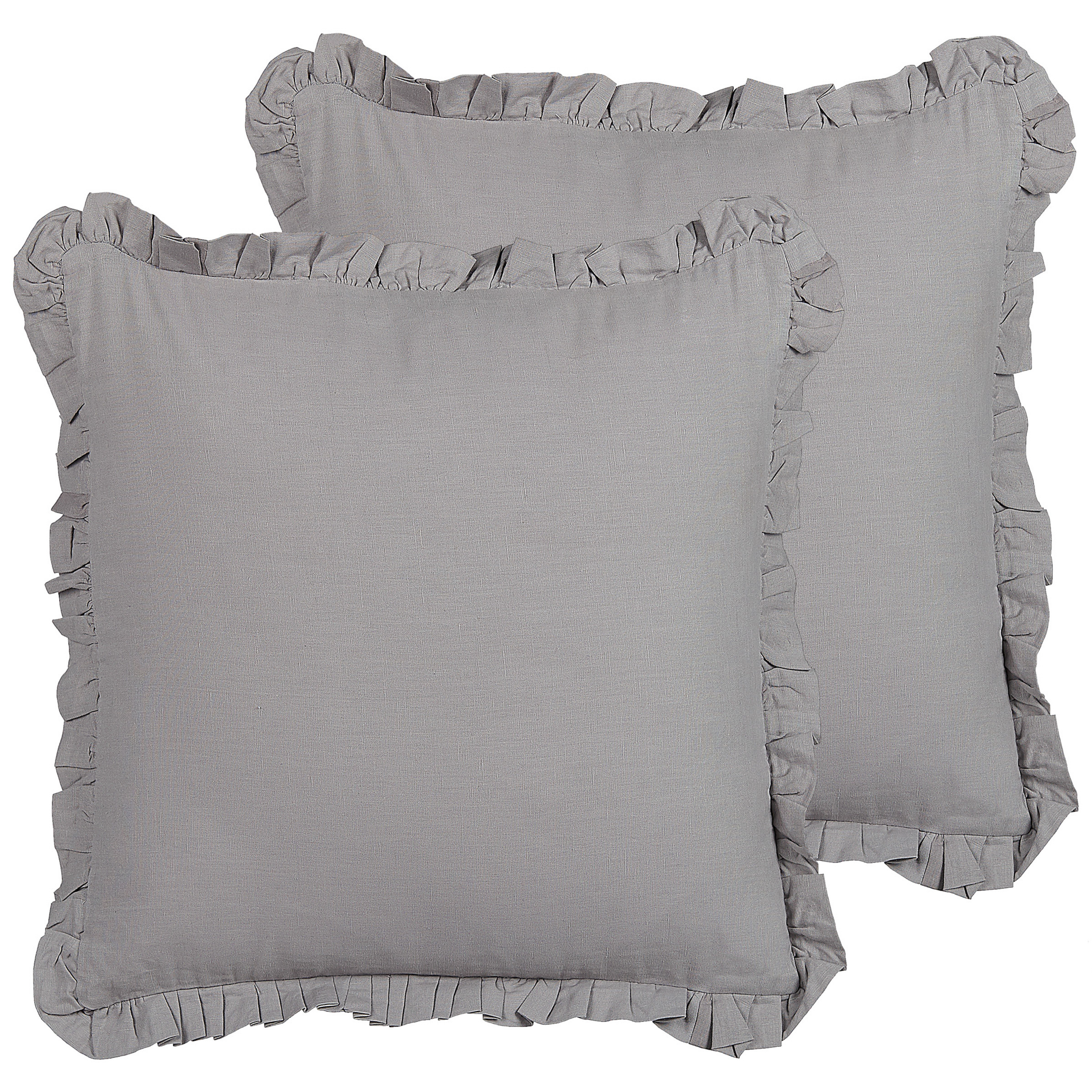 Set van 2 kussens Grijs GLABRA 45 x 45 cm