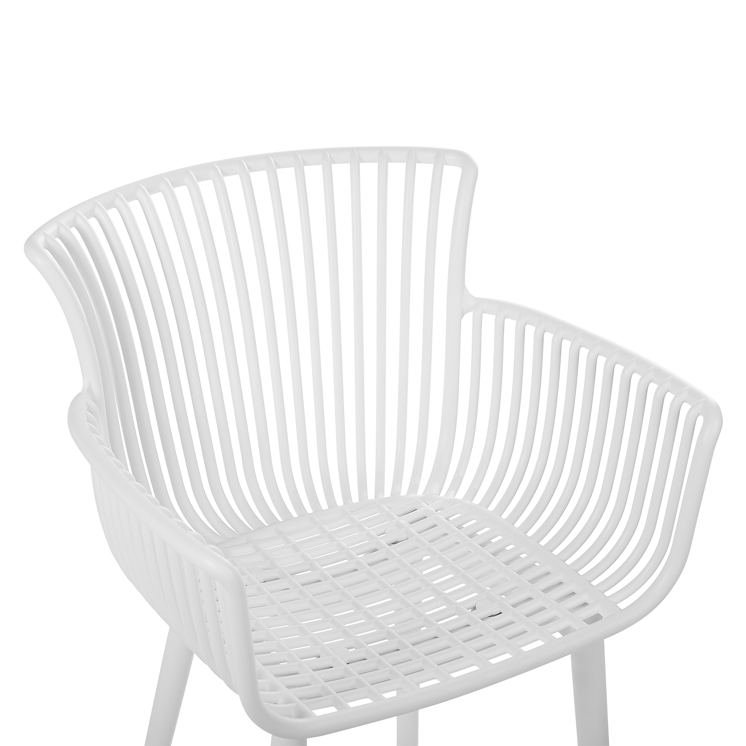 Set of 4 Garden Chairs PESARO White [7]