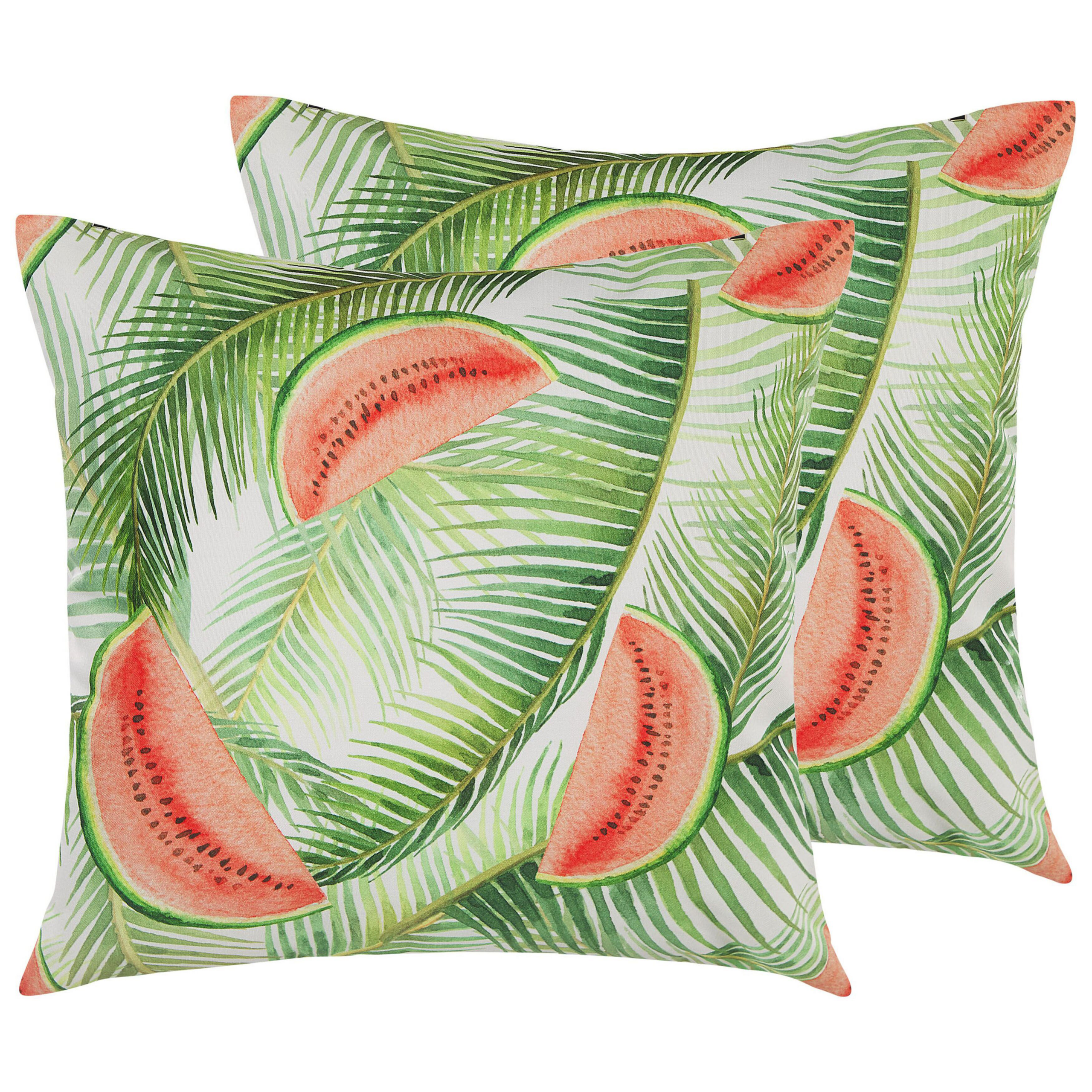 Set van 2 kussens Lichtgroen LOVOLETO 45 x 45 cm