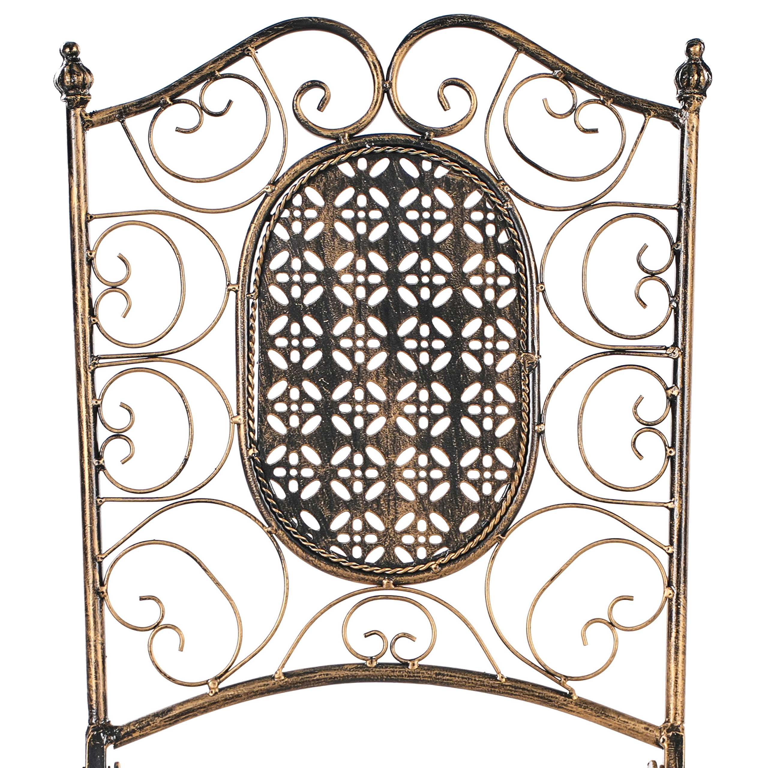 Set de 2 scaune de bar pentru exterior BORMIO Pliabil Metal Negru [9]