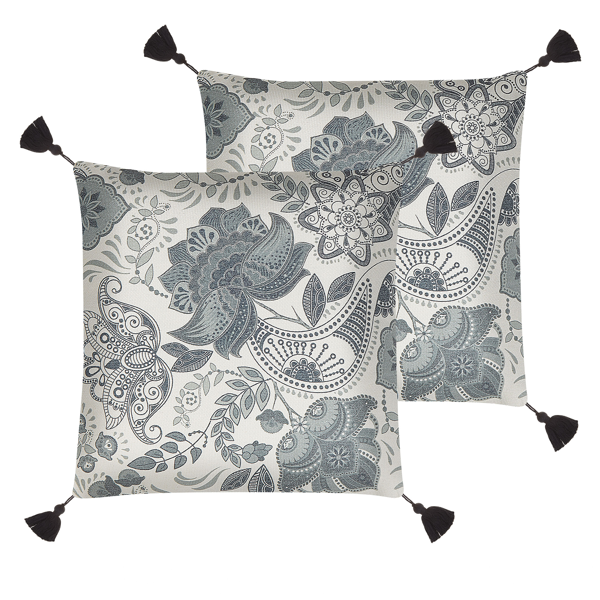 Set van 2 kussens Grijs BLECHNUM 45 x 45 cm