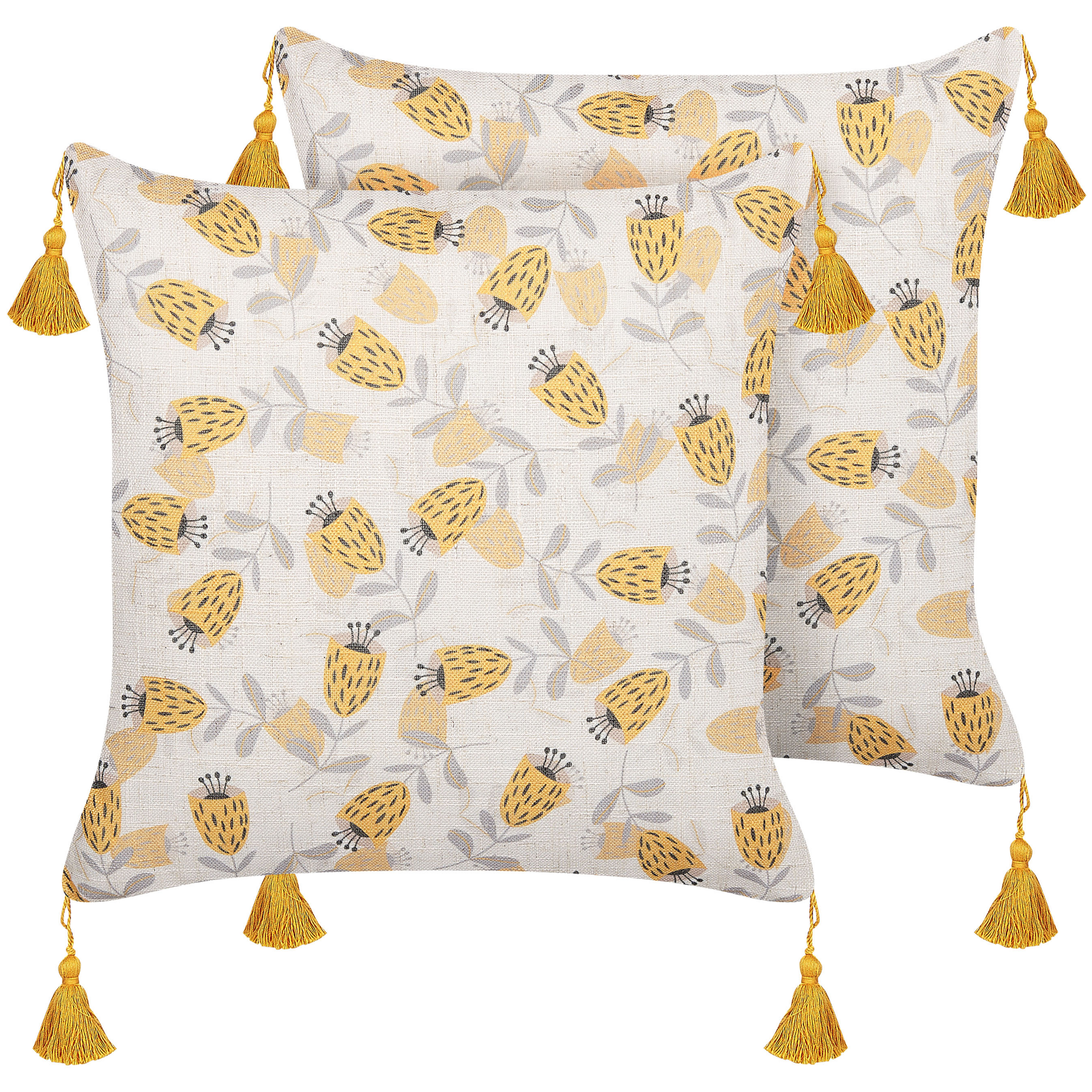 Set van 2 kussens Beige ABUTILON 45 x 45 cm