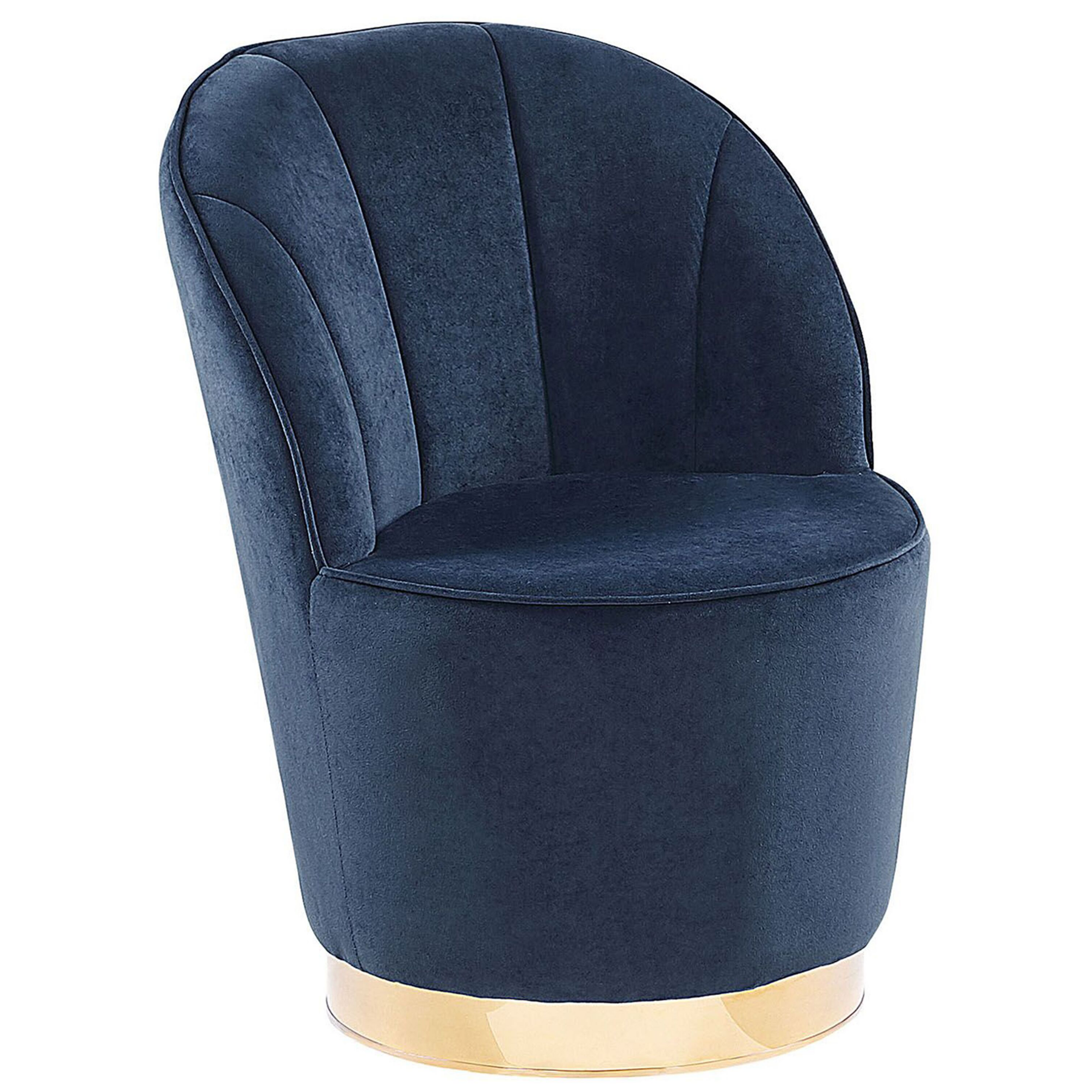 Fauteuil Fluweel Donkerblauw ALBY