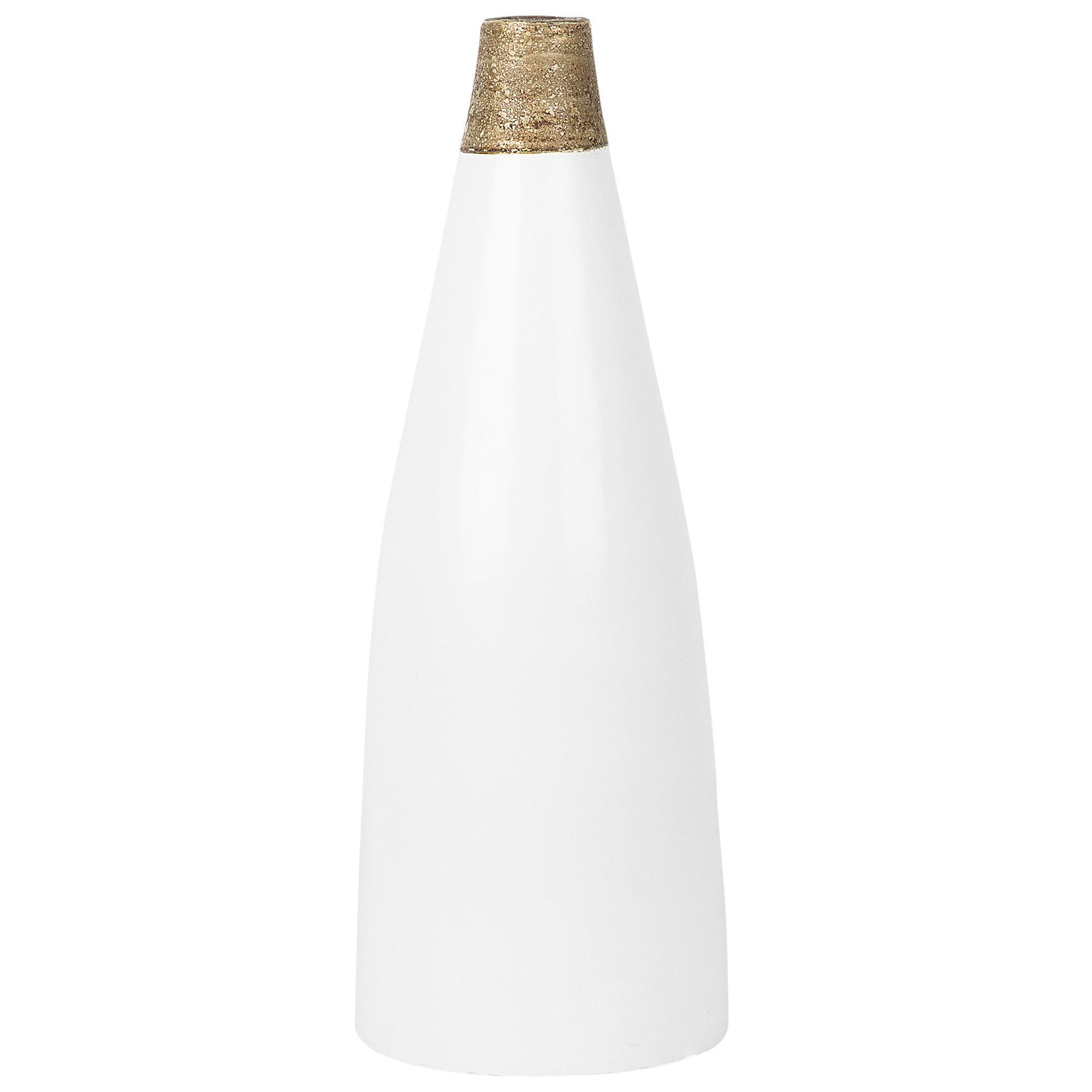 Terracotta Decovaas 53 cm Wit Goud EMONA
