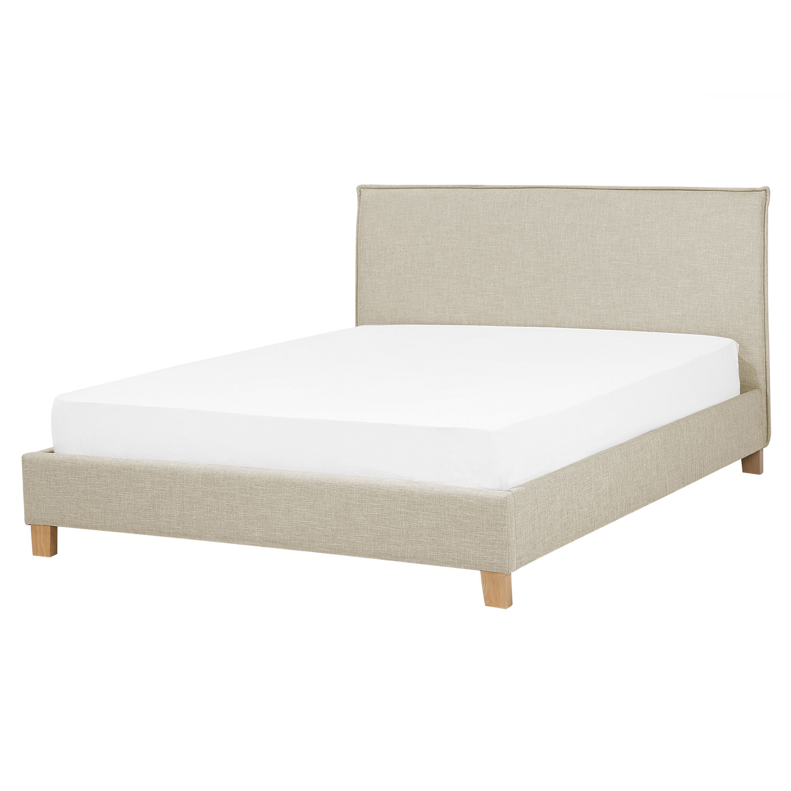 Bed stof beige 160 x 200 cm SENNEZ
