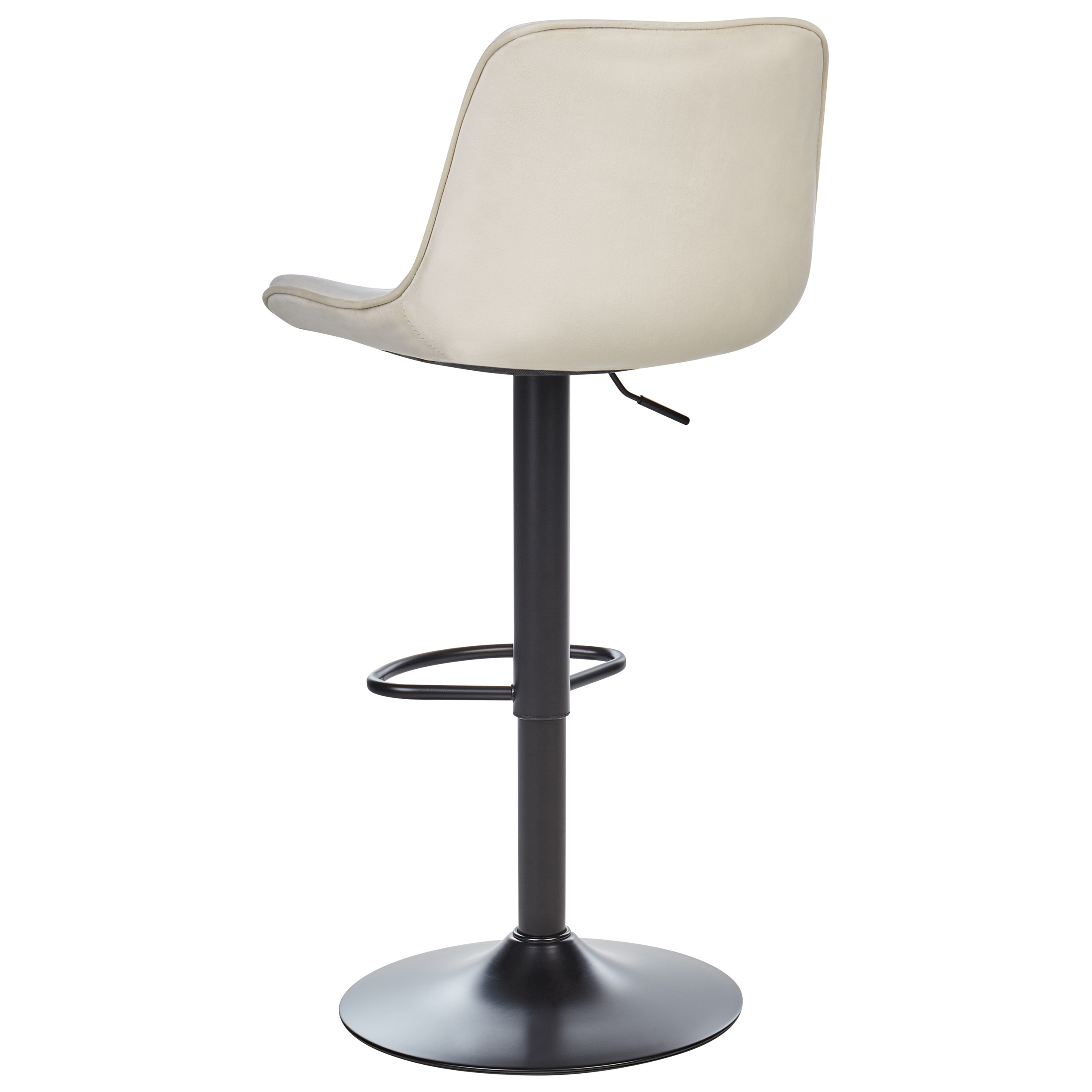 Set of 2 Bar Stools DUBROVNIK Velvet Swivel Light Beige [6]
