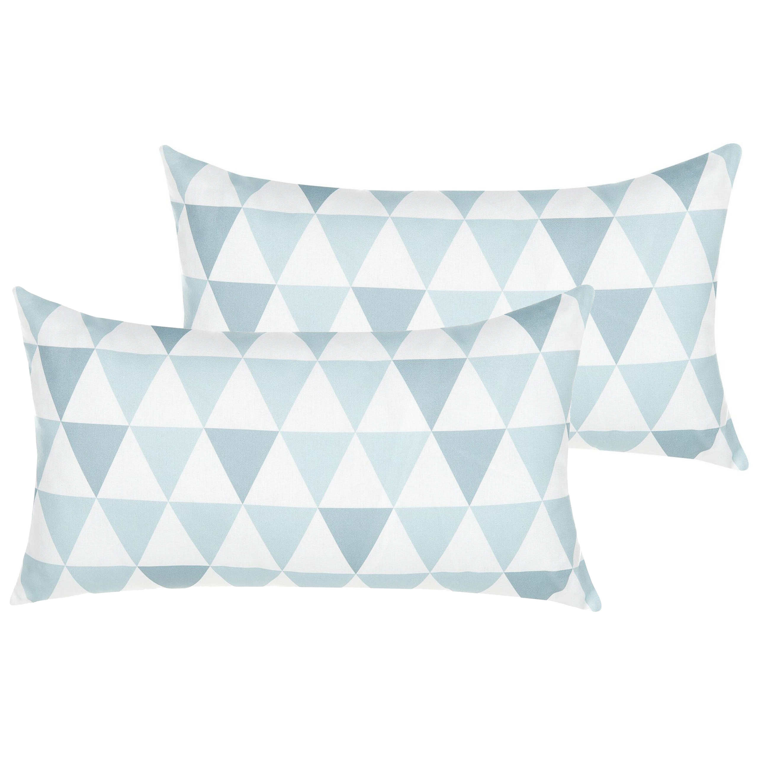 Set van 2 kussens Blauw TRIFOS 40 x 70 cm