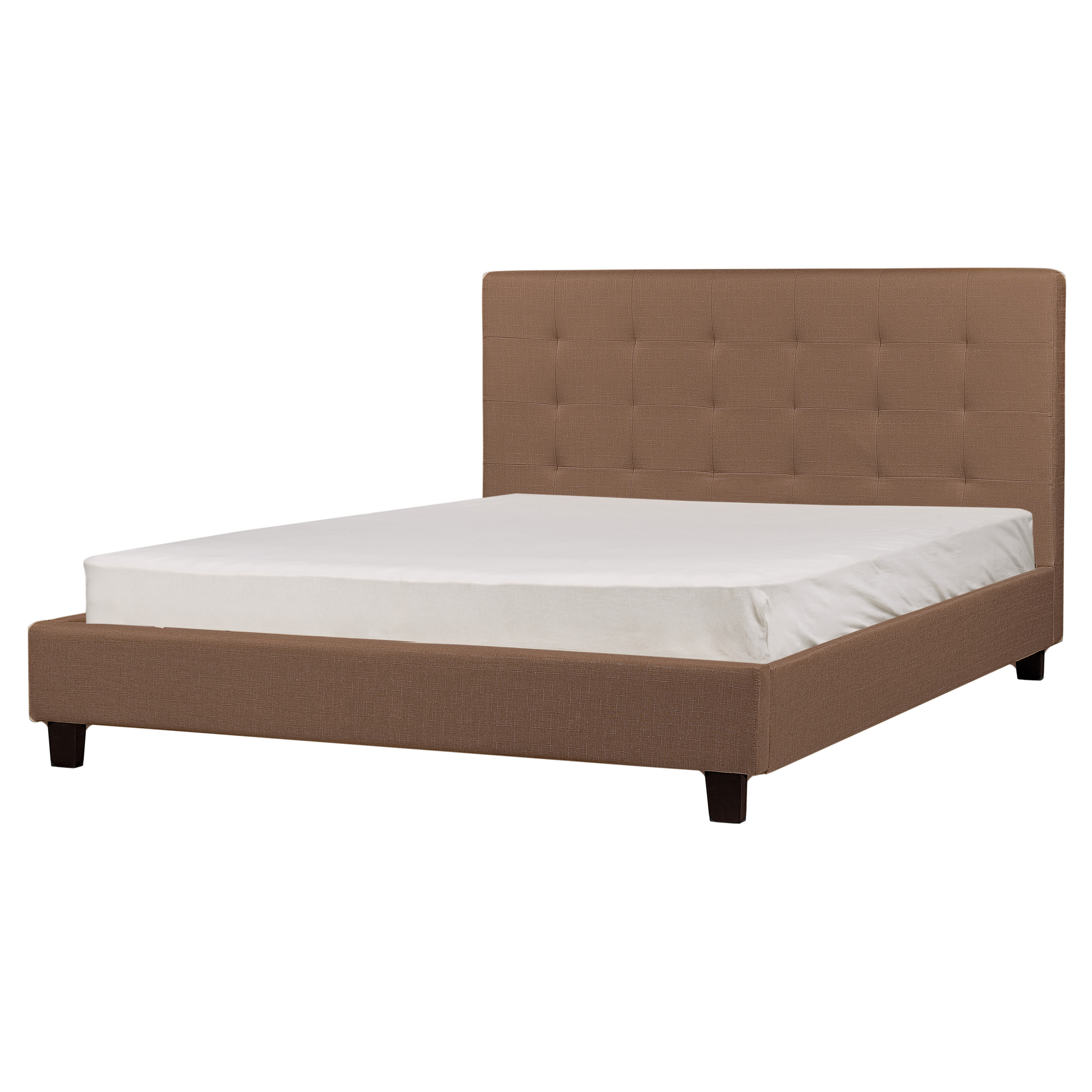 Bed stof bruin 160 x 200 cm LA ROCHELLE