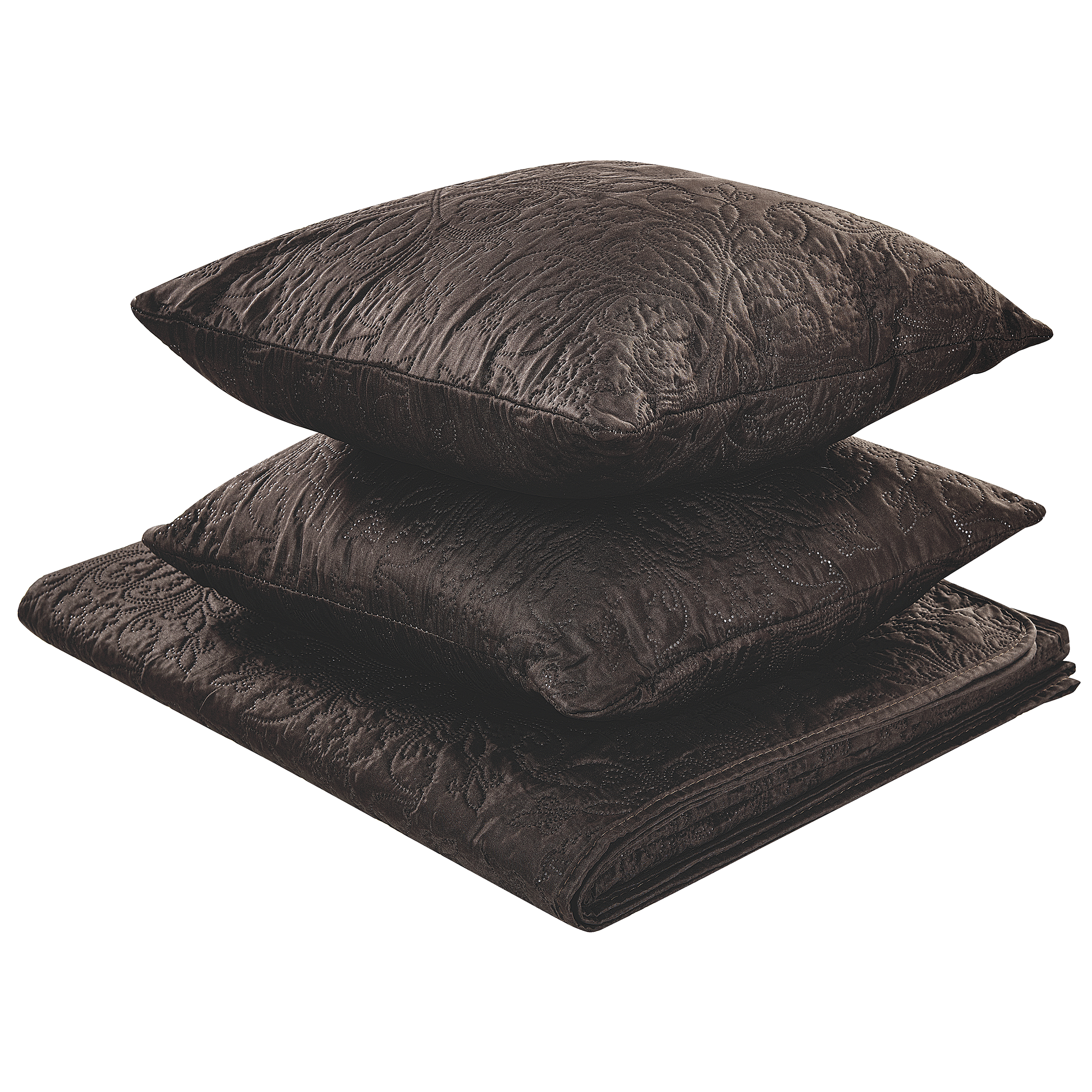 Bedsprei met kussenset bruin 160 x 220 cm RAYEN