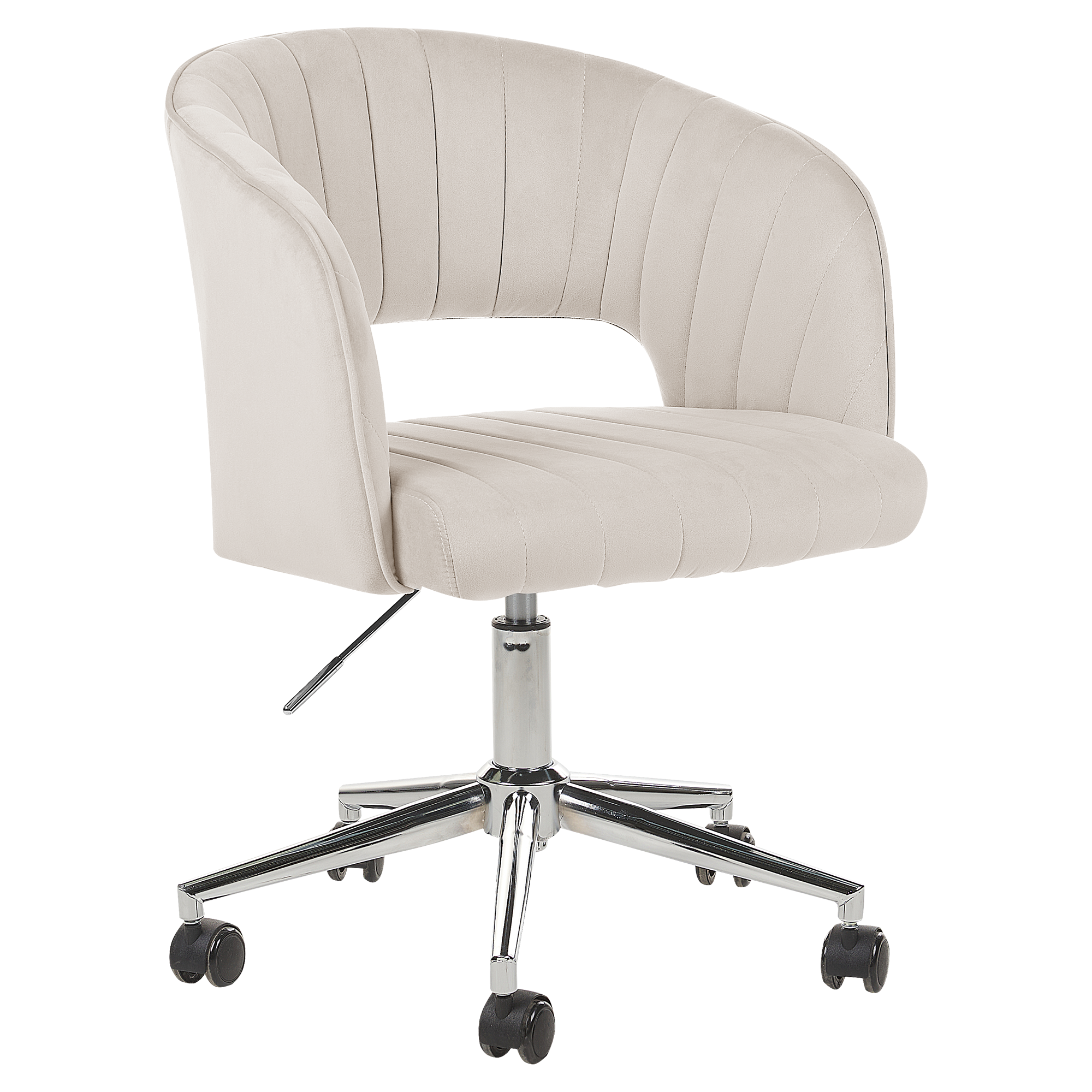 Bureaustoel Fluweel Lichtbeige KATONAH