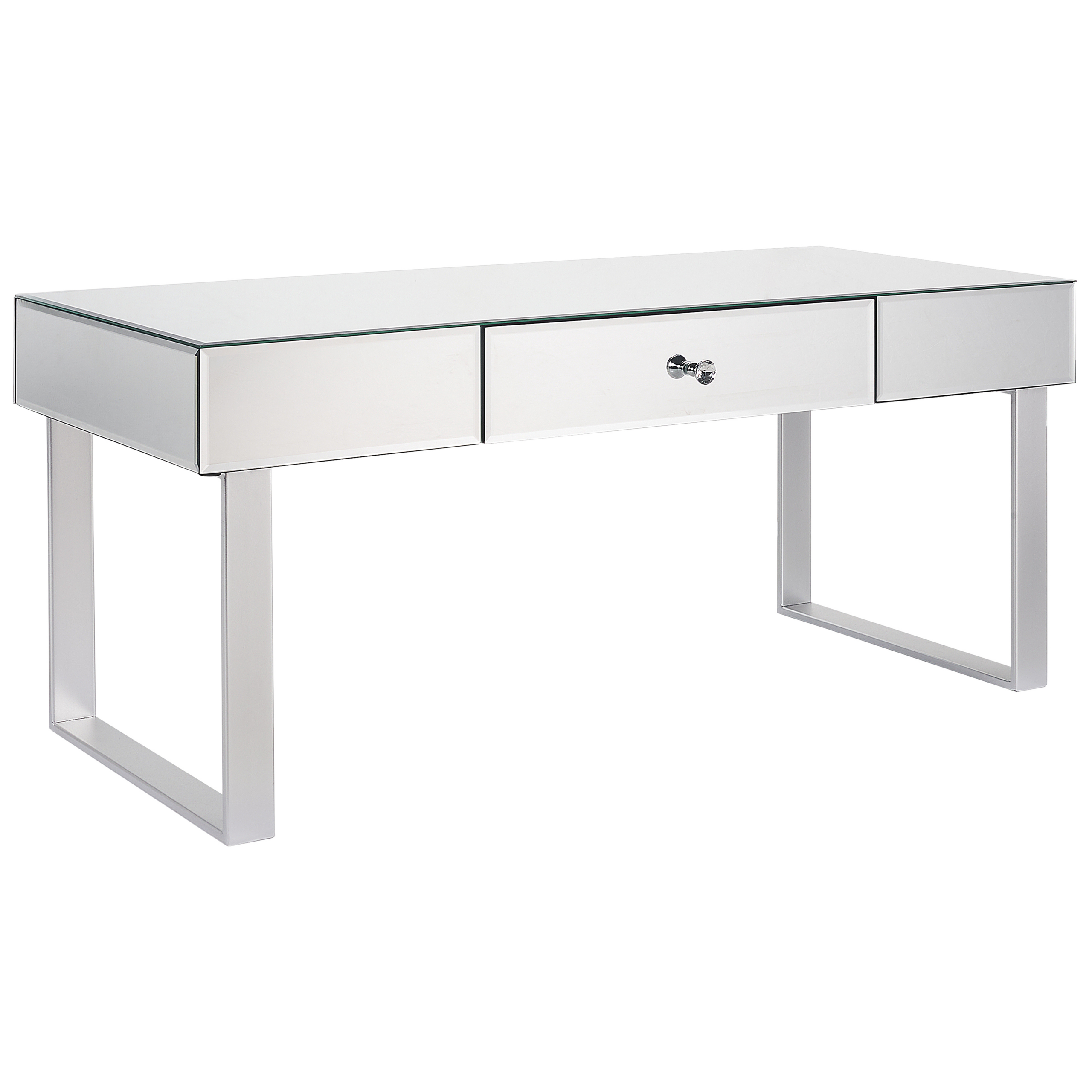 Salontafel Glas Spiegeleffect Zilver NESLE