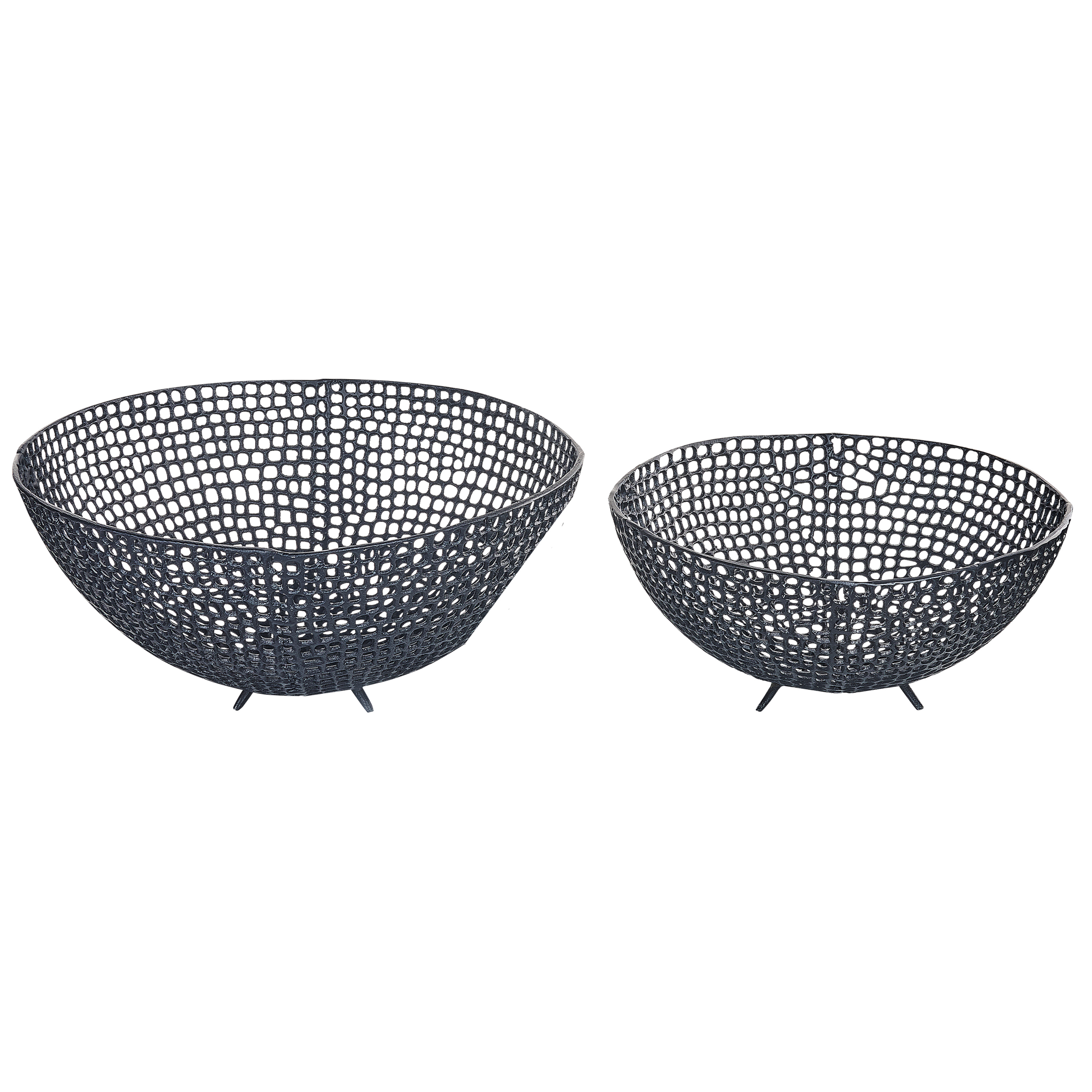 Decoratieve schaal set van 2 zwart KRUKUT