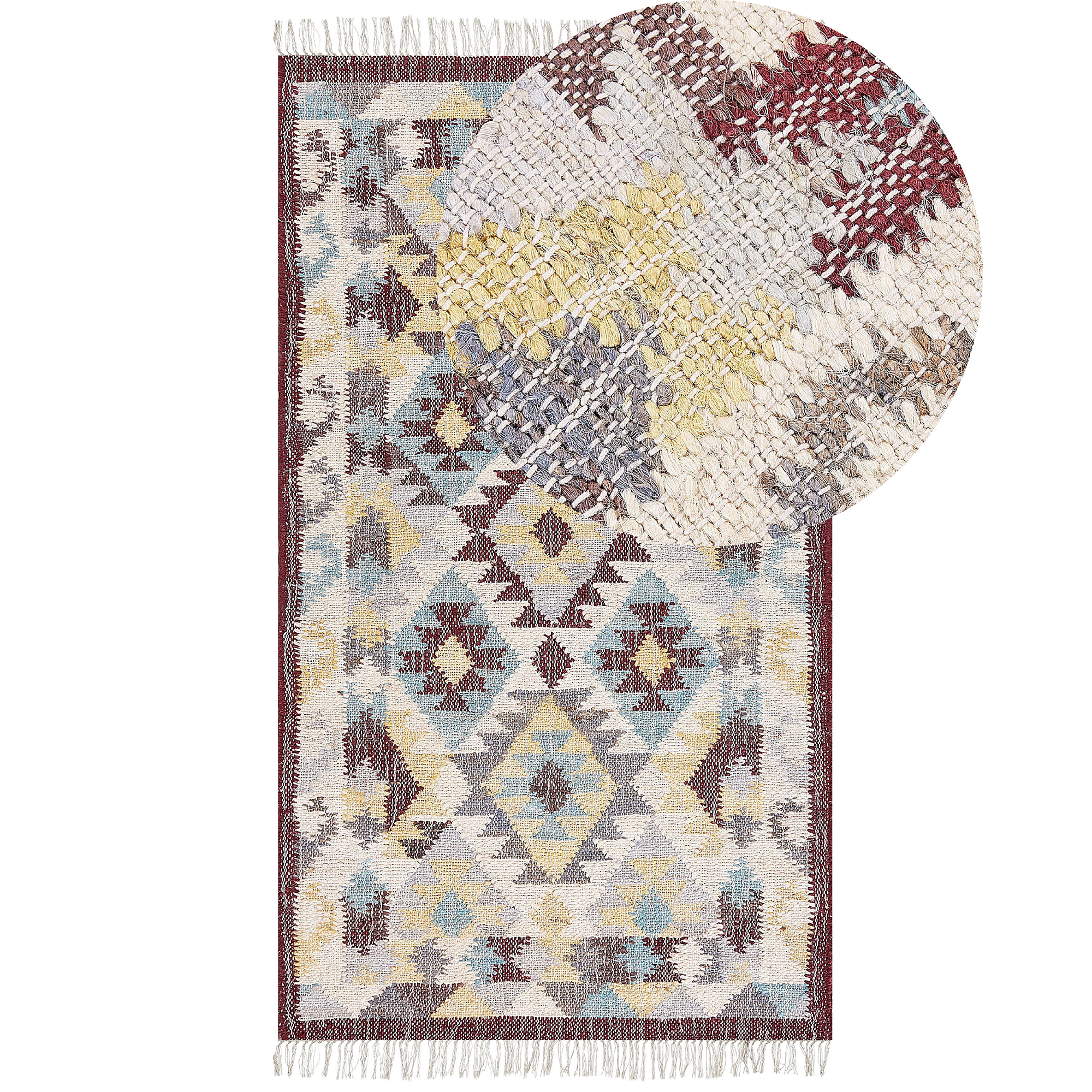 Vloerkleed jute meerkleurig 80 x 150 cm FENER