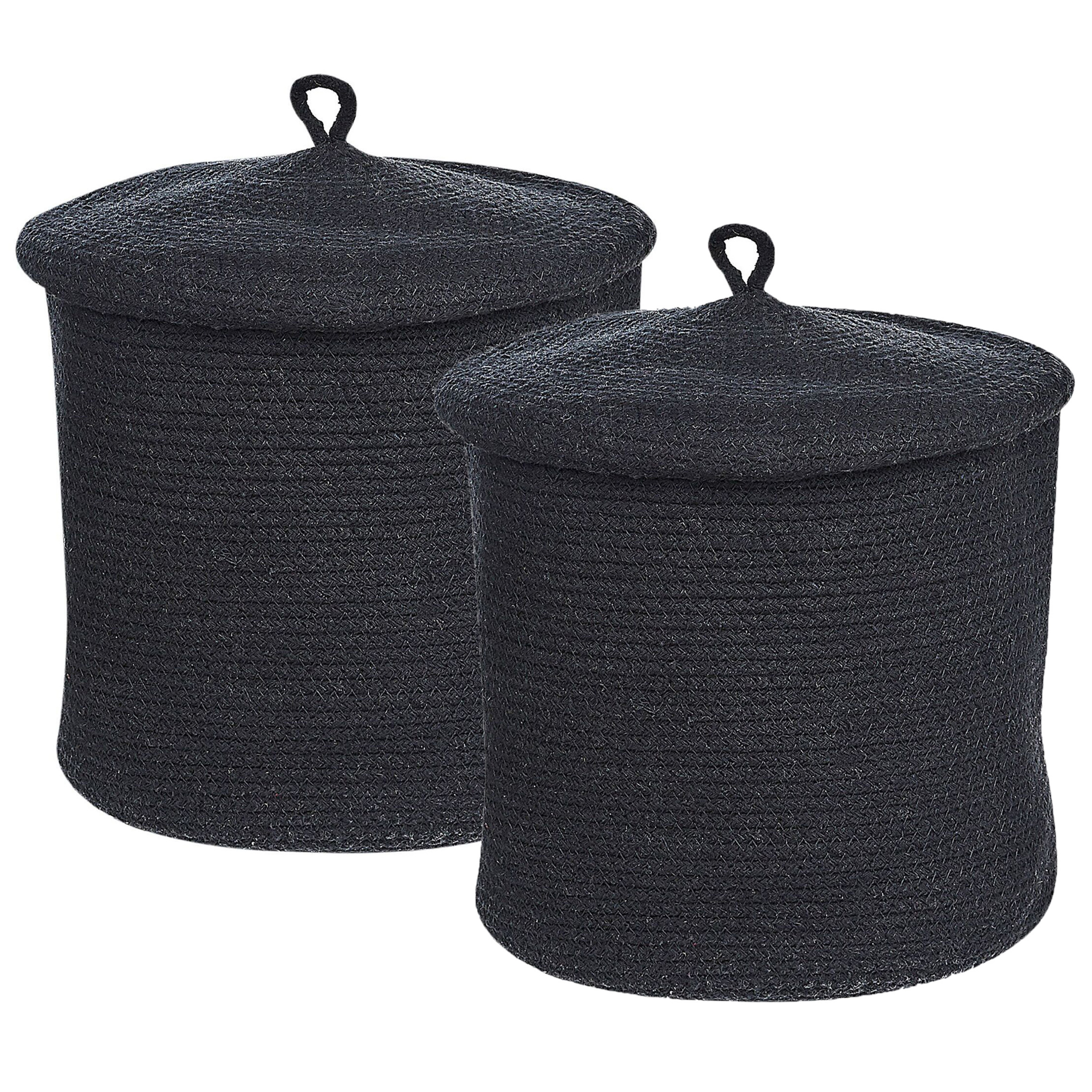 Mand set van 2 katoen zwart SILOPI