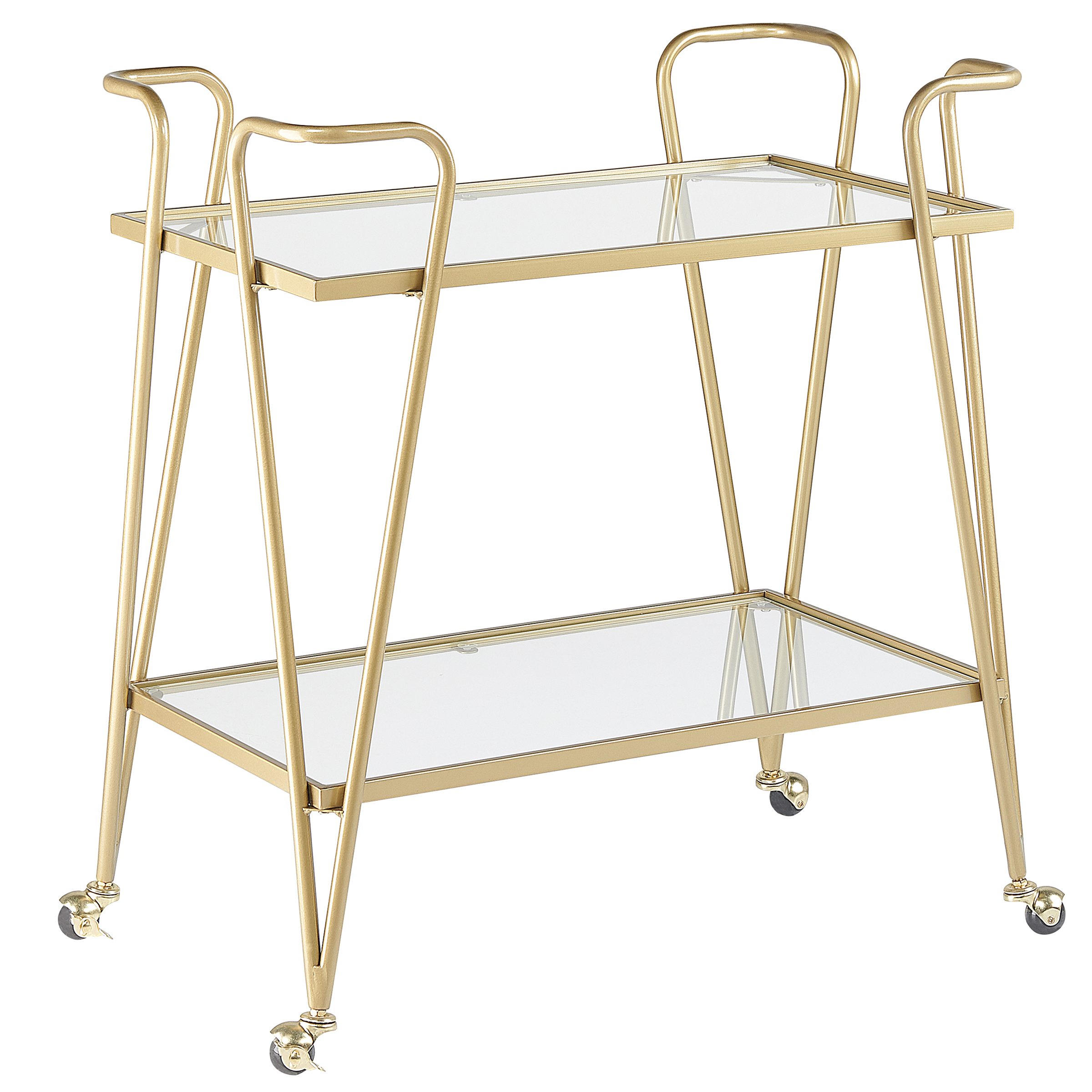 Drankentrolley glas/goud NOTI