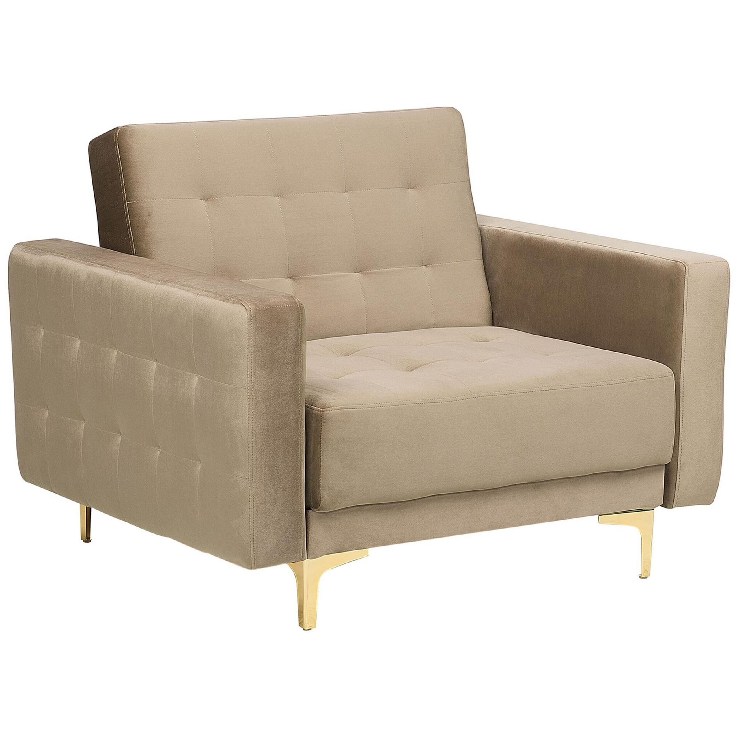 Fauteuil Fluweel Zandbeige ABERDEEN
