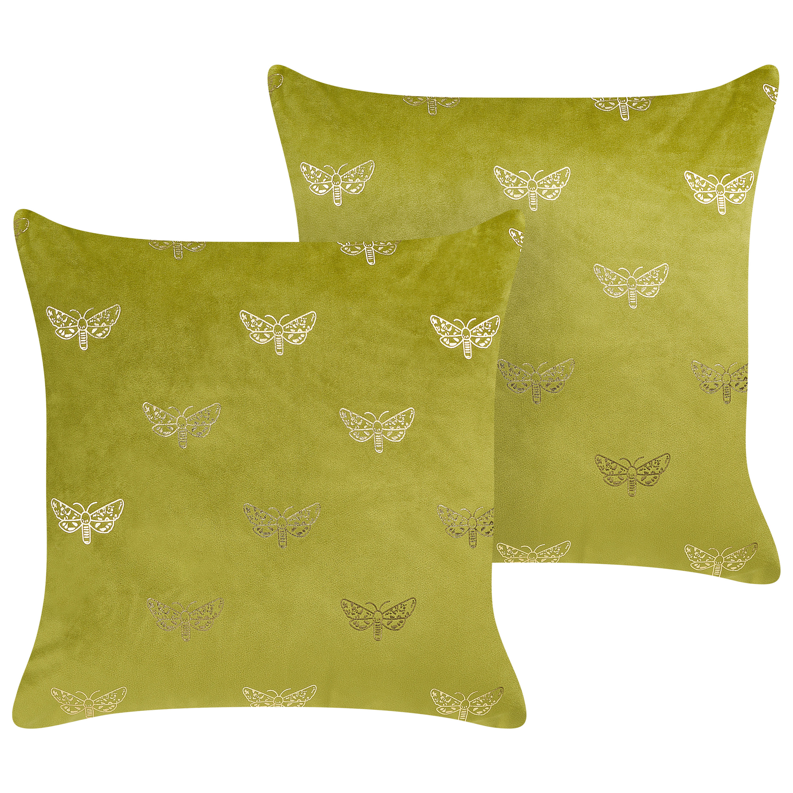 Set van 2 kussens Fluweel Lichtgroen YUZURI 45 x 45 cm