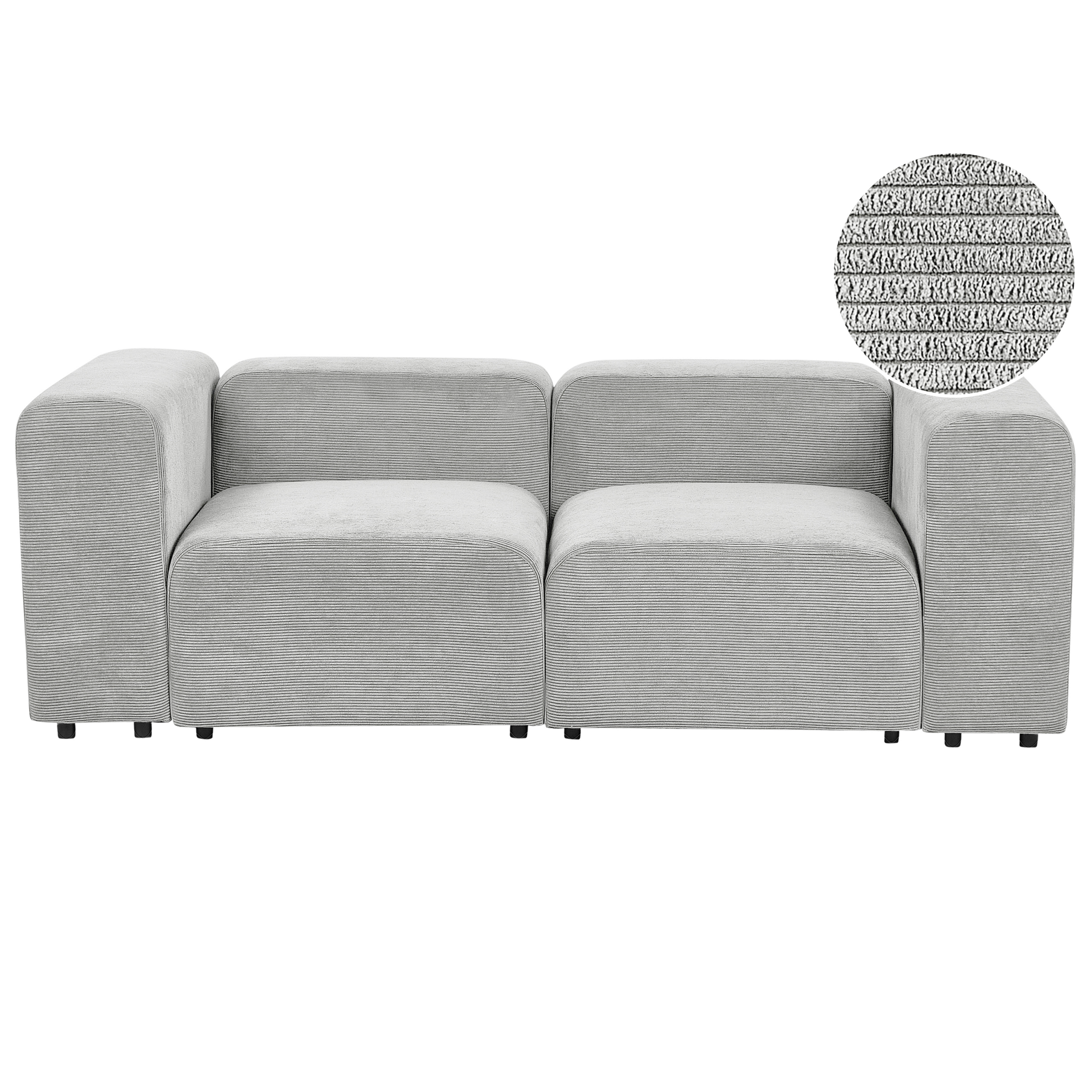 Modulaire tweezitsbank corduroy grijs FALSTERBO