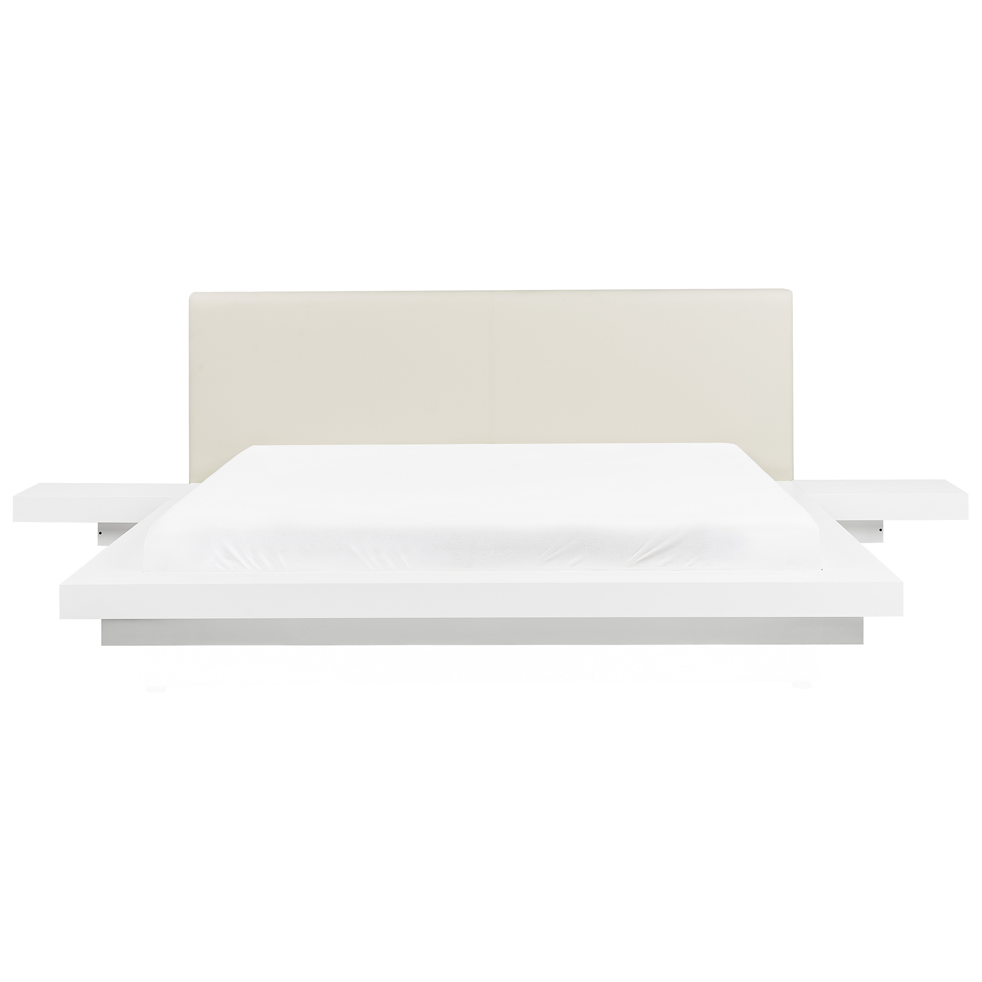 Waterbed met kunstleren hoofdbord hout wit 180 x 200 cm ZEN