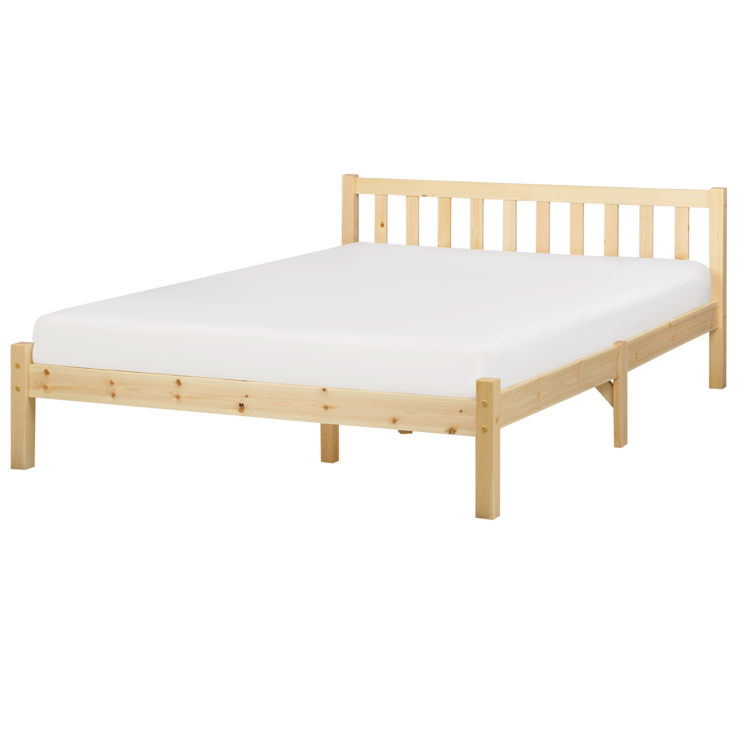 Bed hout lichtbruin 140 x 200 cm FLORAC
