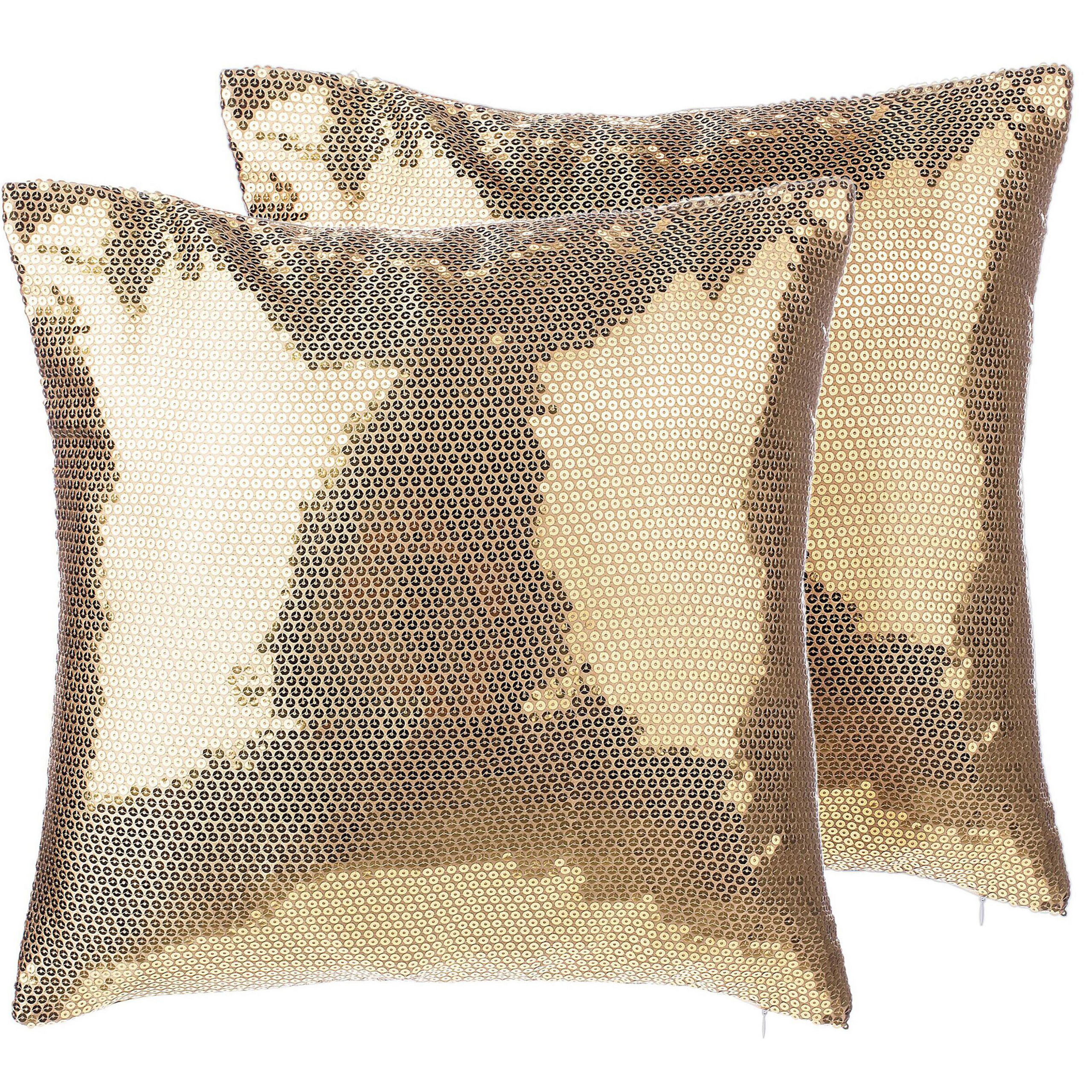 Set van 2 kussens Goud ASTER 45 x 45 cm