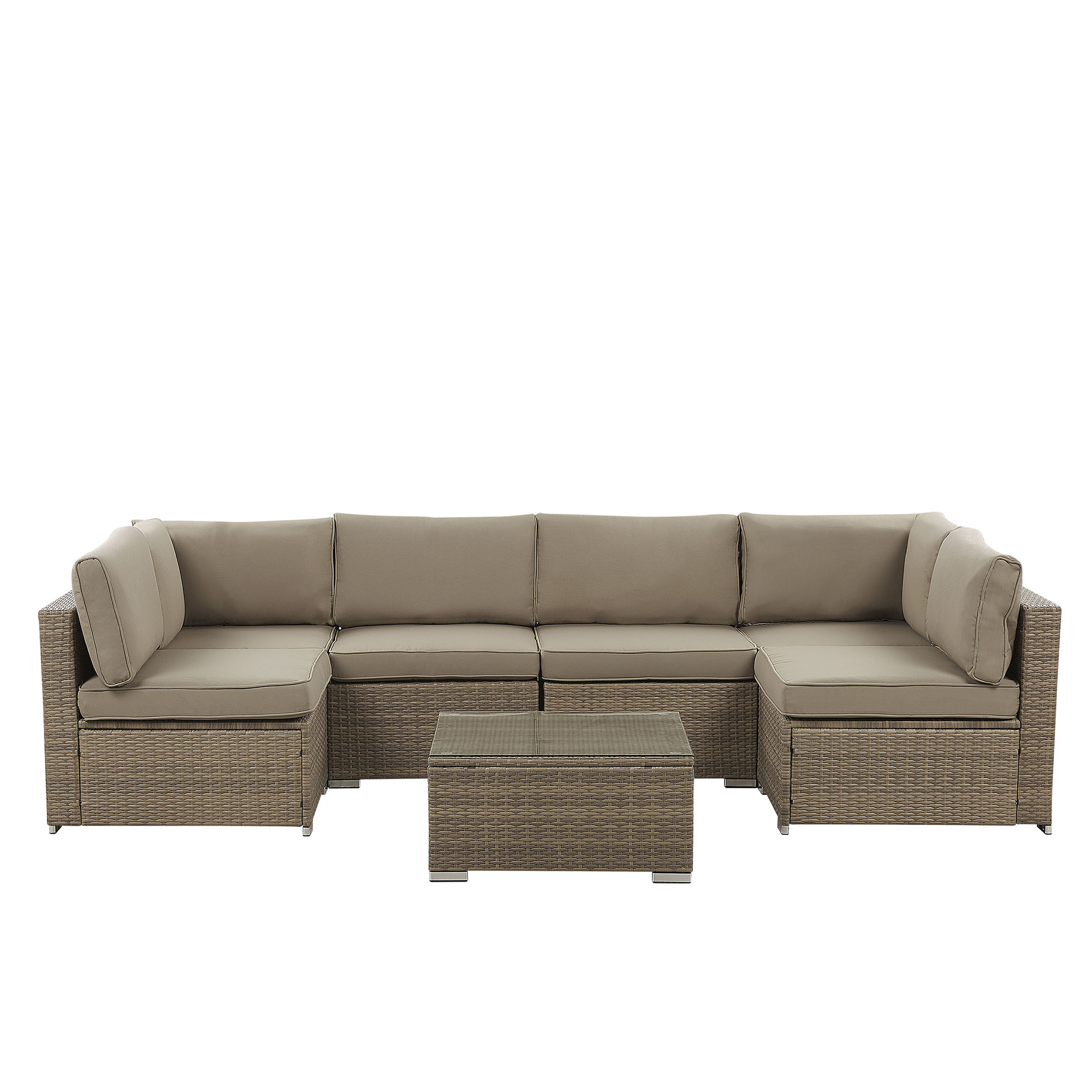 Loungeset PE rotan Bruin BELVEDERE