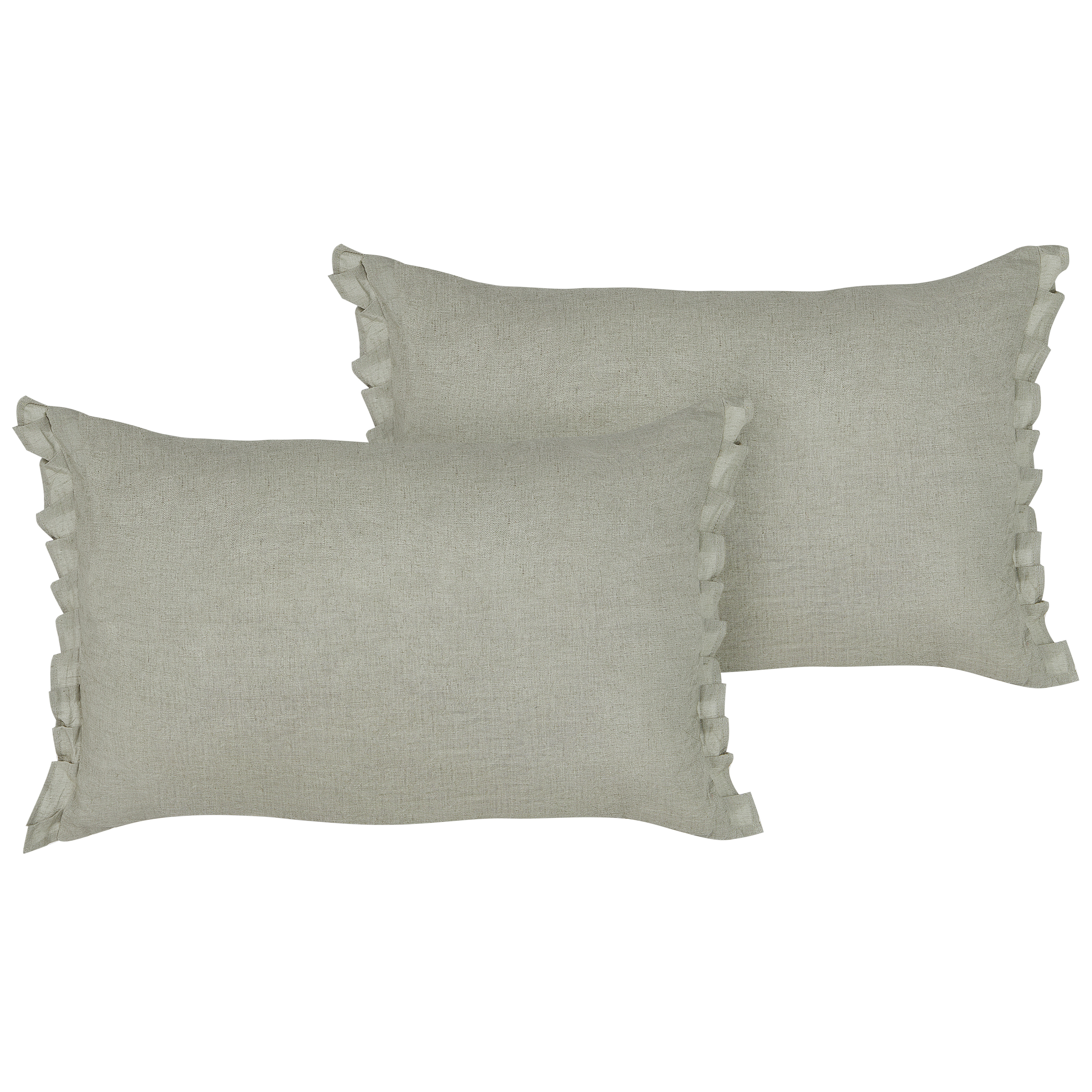 Set van 2 kussens Lichtgrijs SASSAFRAS 30 x 45 cm