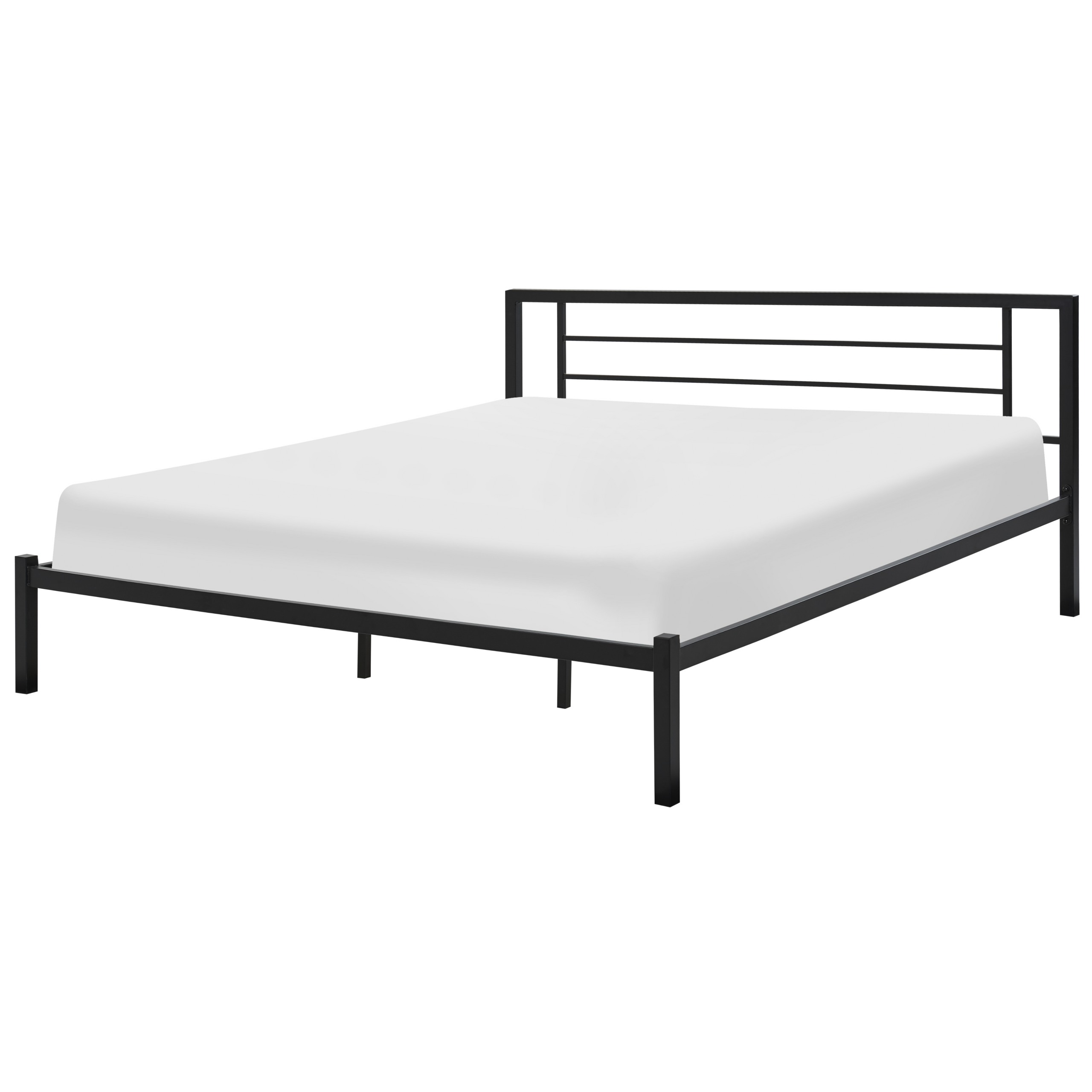 Bed metaal zwart 180 x 200 cm CUSSET