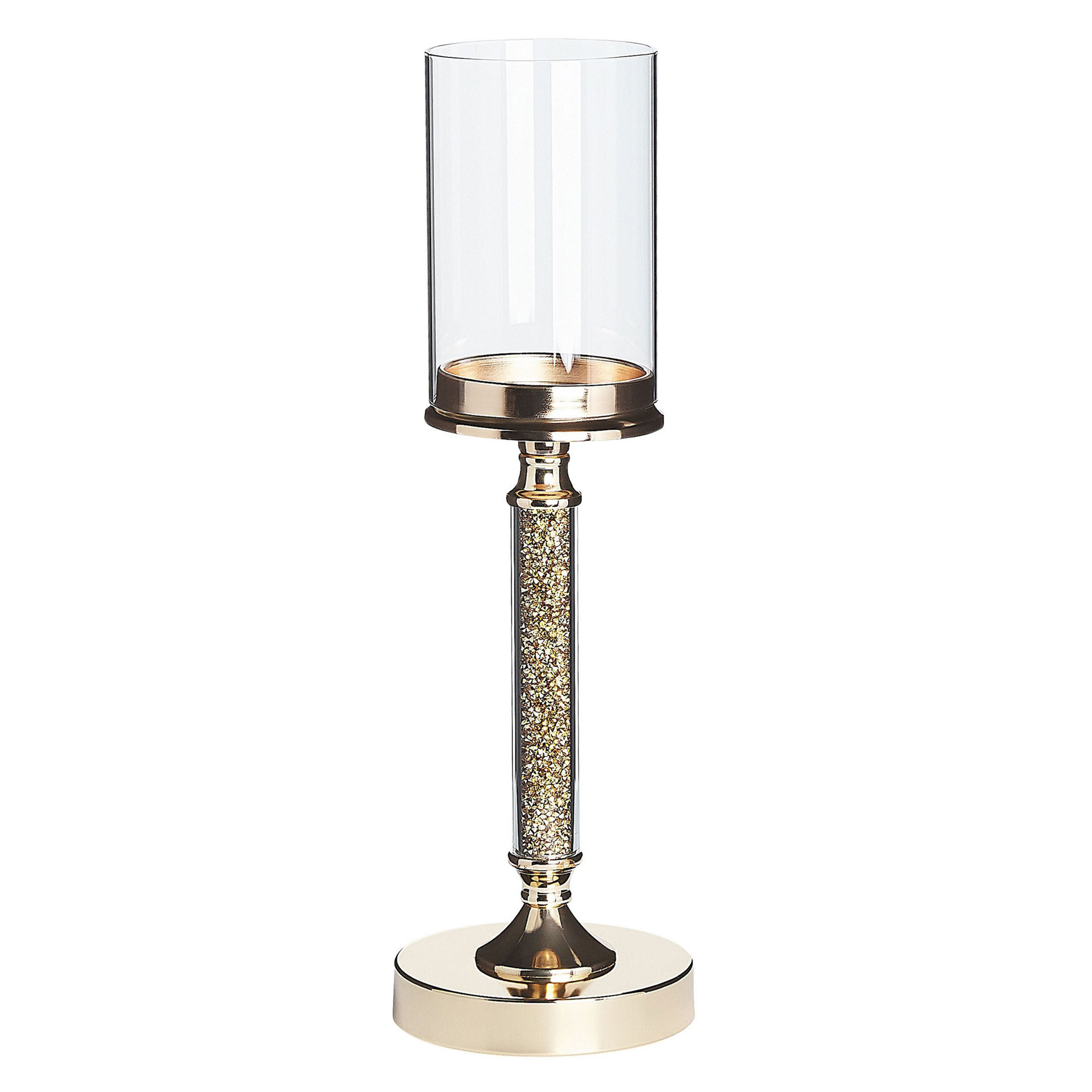 Kandelaar glas goud ABBEVILLE