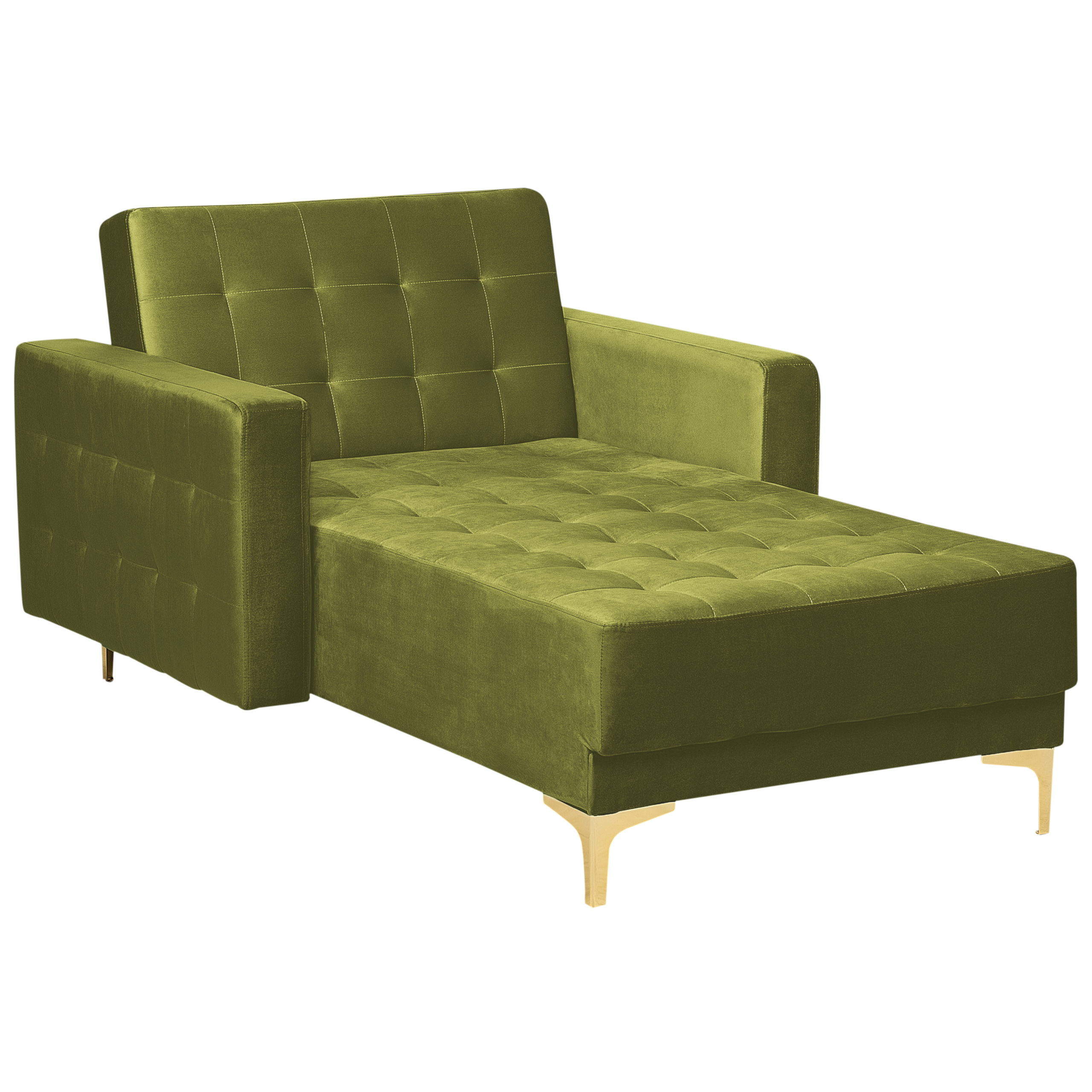 Chaise longue fluweel groen ABERDEEN