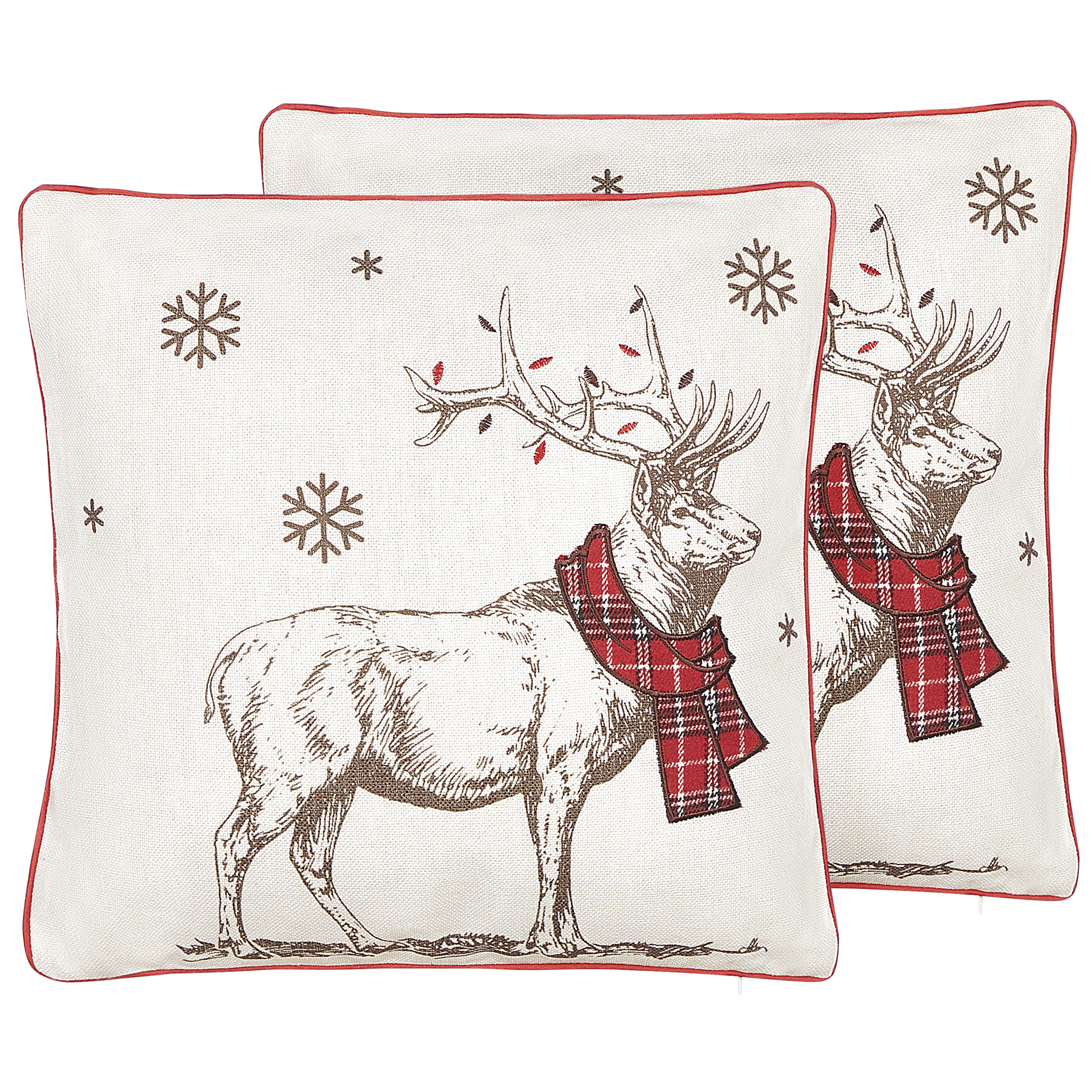 Set van 2 kussens Rood SVEN 45 x 45 cm