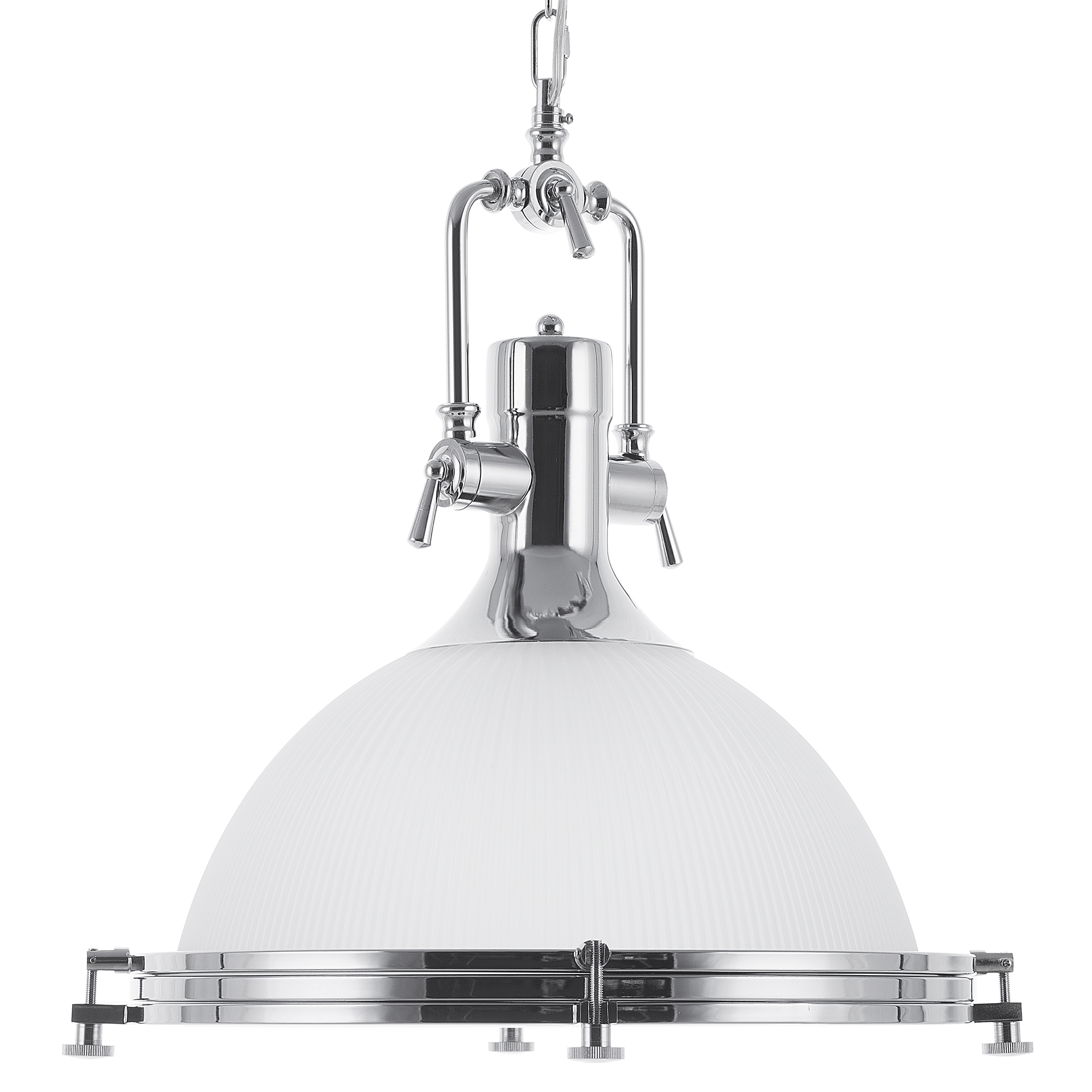 Hanglamp wit/zilver EBRON