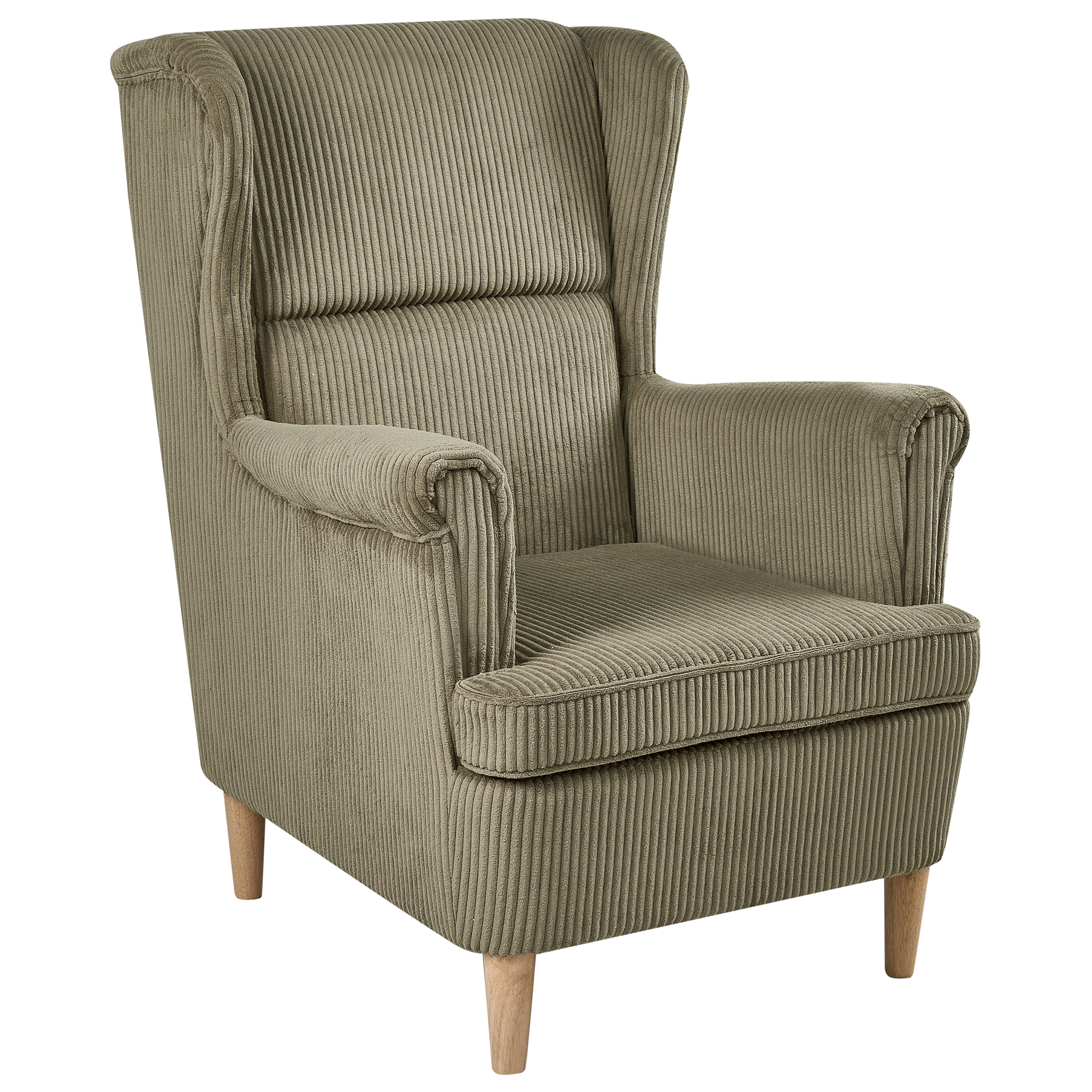 ABSON High Back Armchair Velvet Green [4]