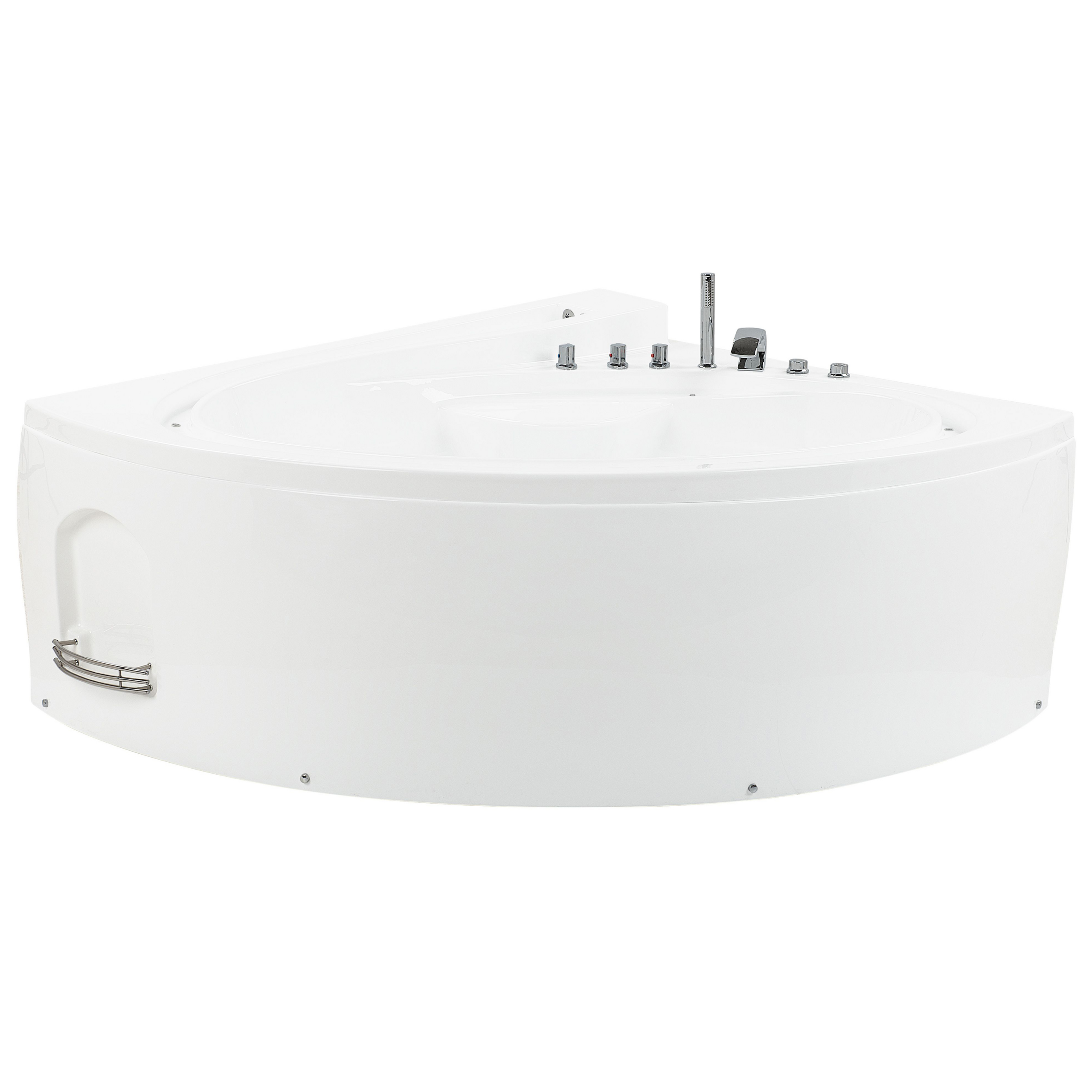Hoekbad whirlpool LED wit 206 x 165 cm PELICAN