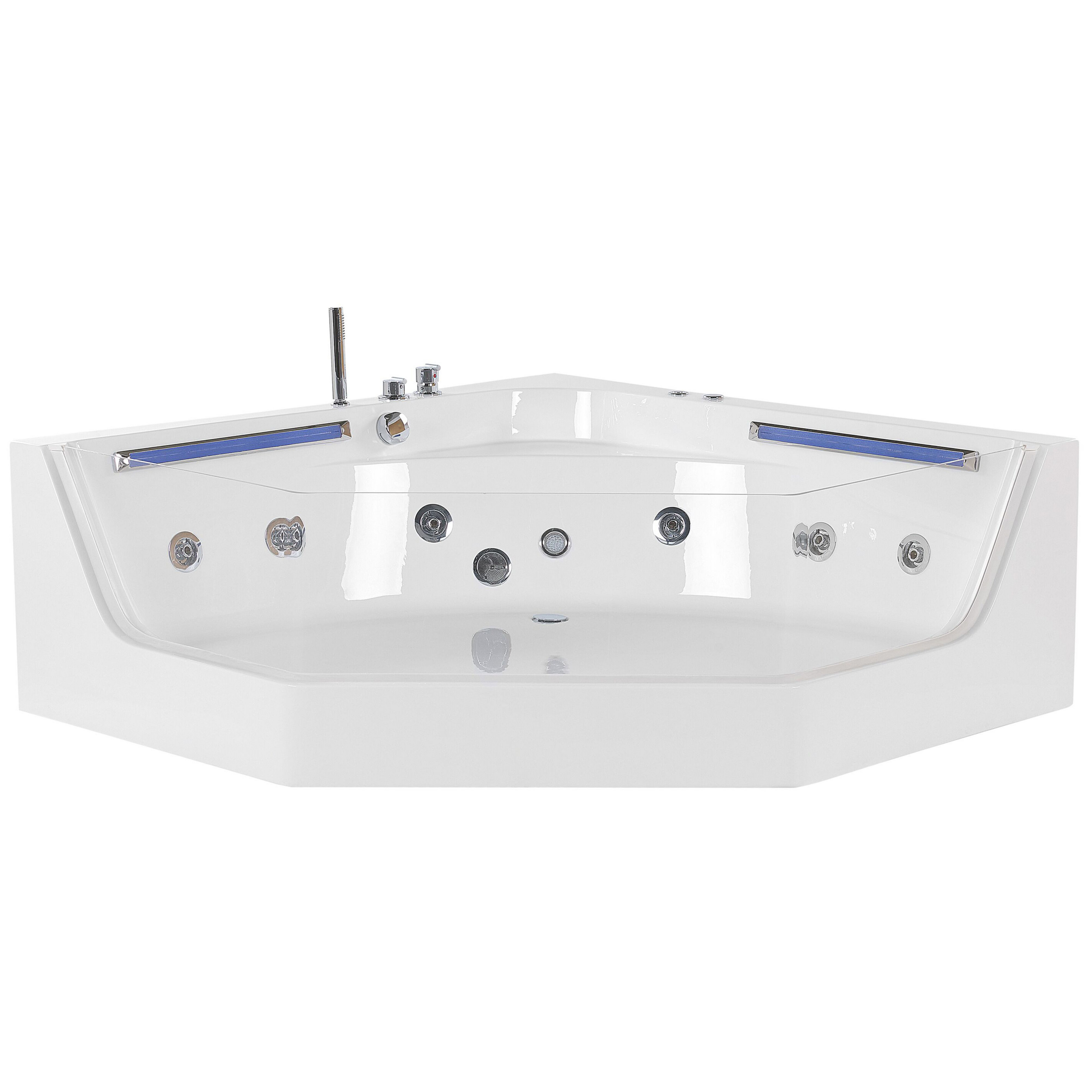 Hoekbad whirlpool LED wit 211 x 150 cm CACERES