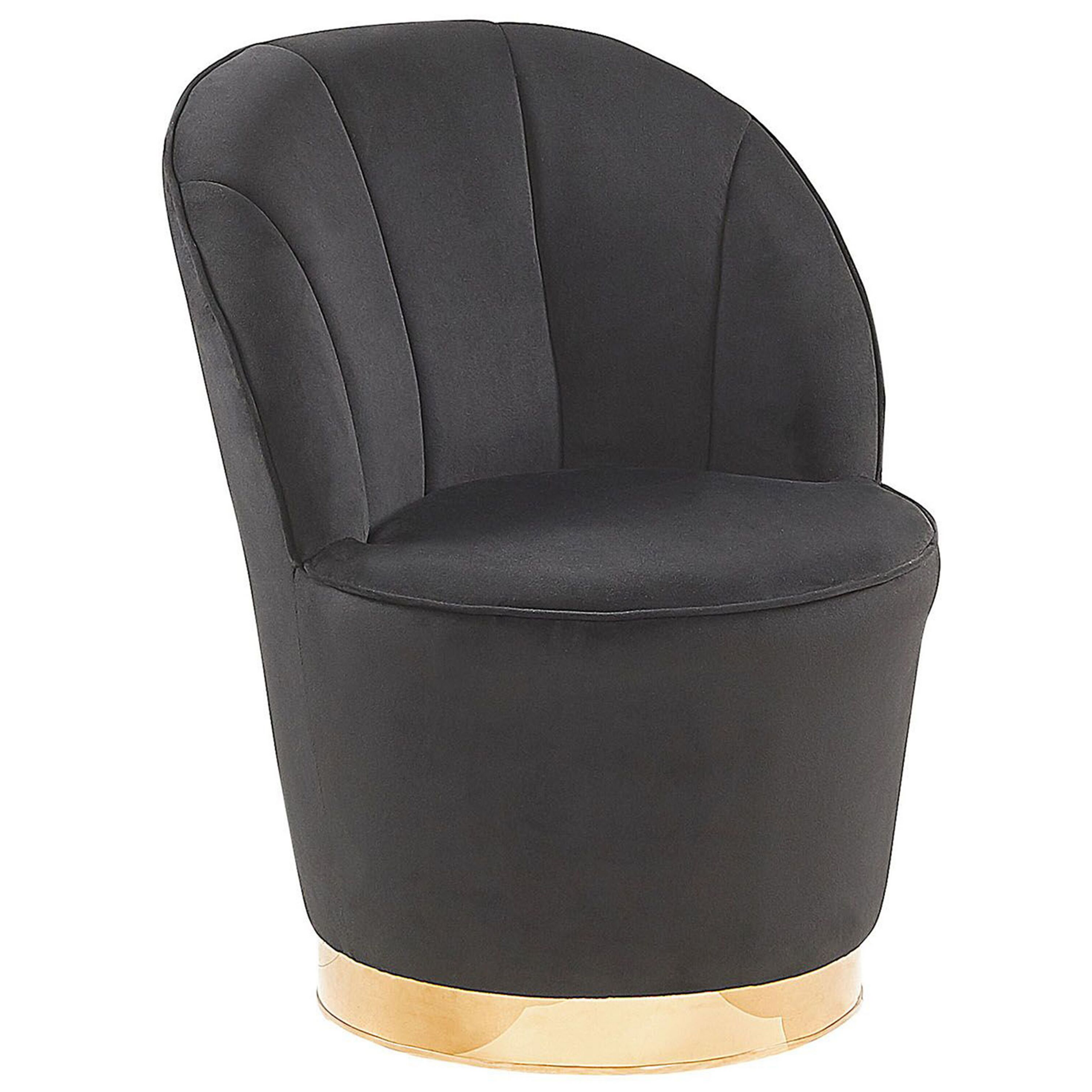Fauteuil Fluweel Zwart ALBY