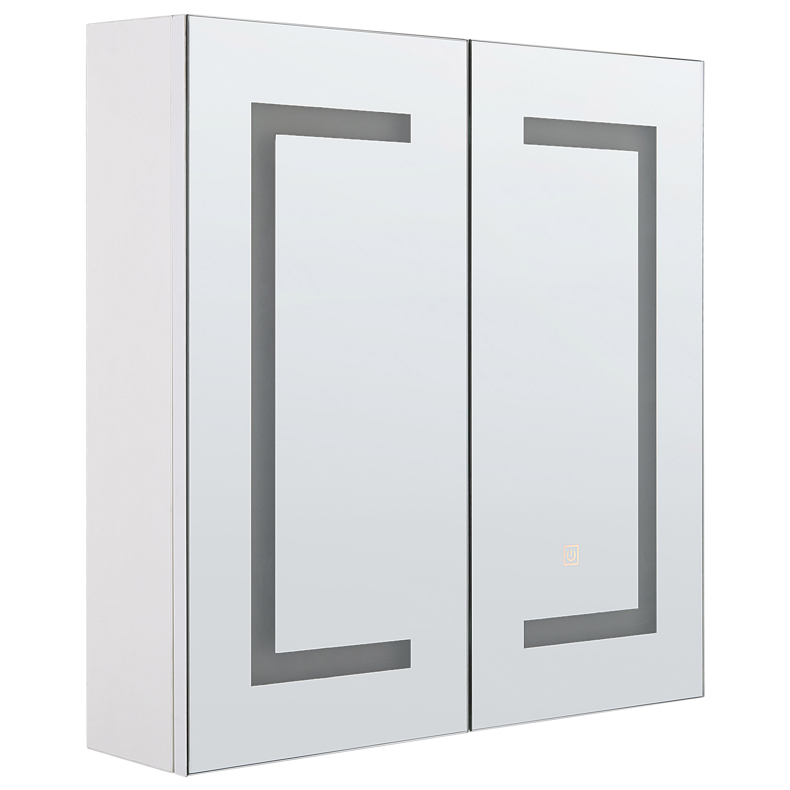 Spiegelkast met LED-verlichting wit/zilver MAZARREDO