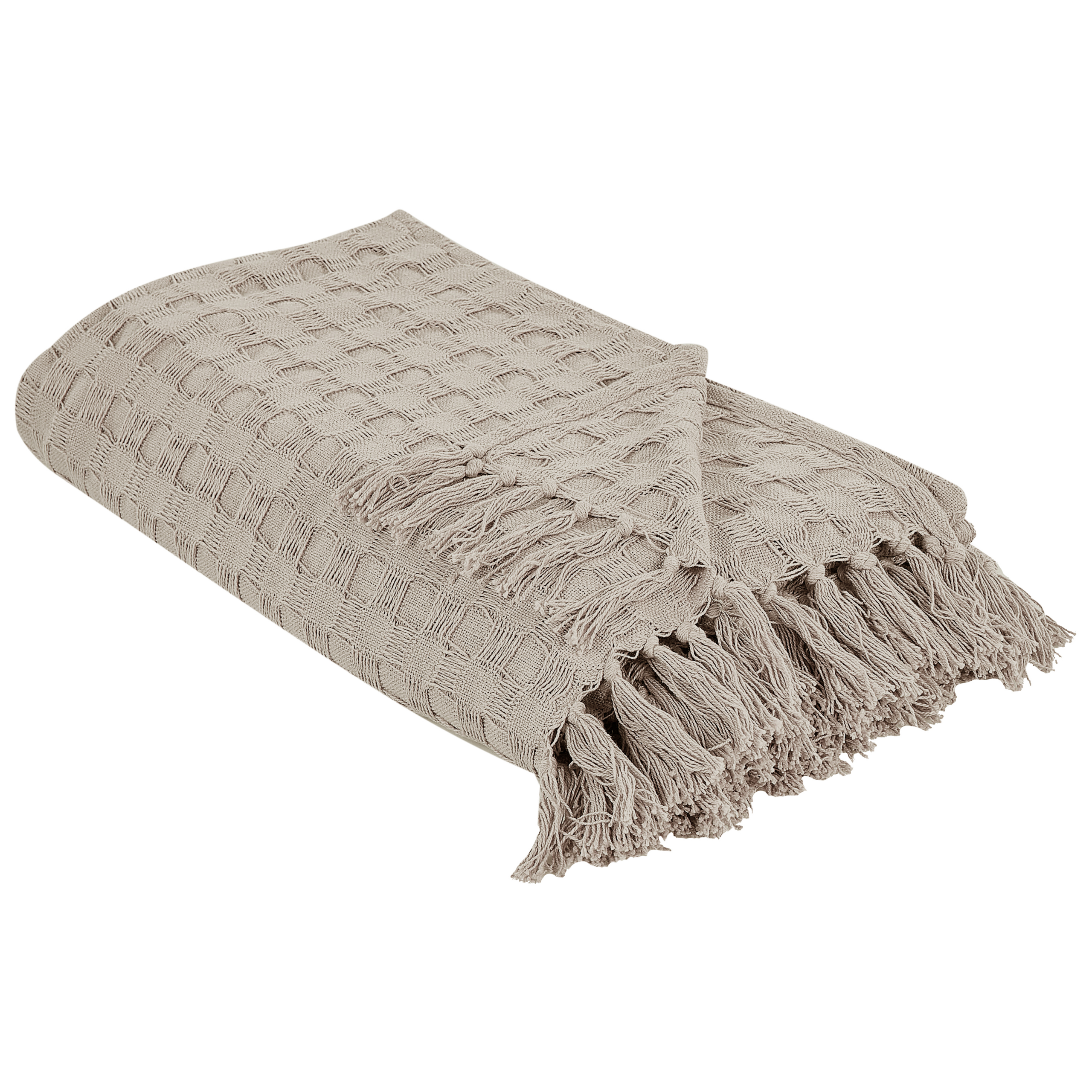 Bedsprei katoen taupe 200 x 220 cm BERE