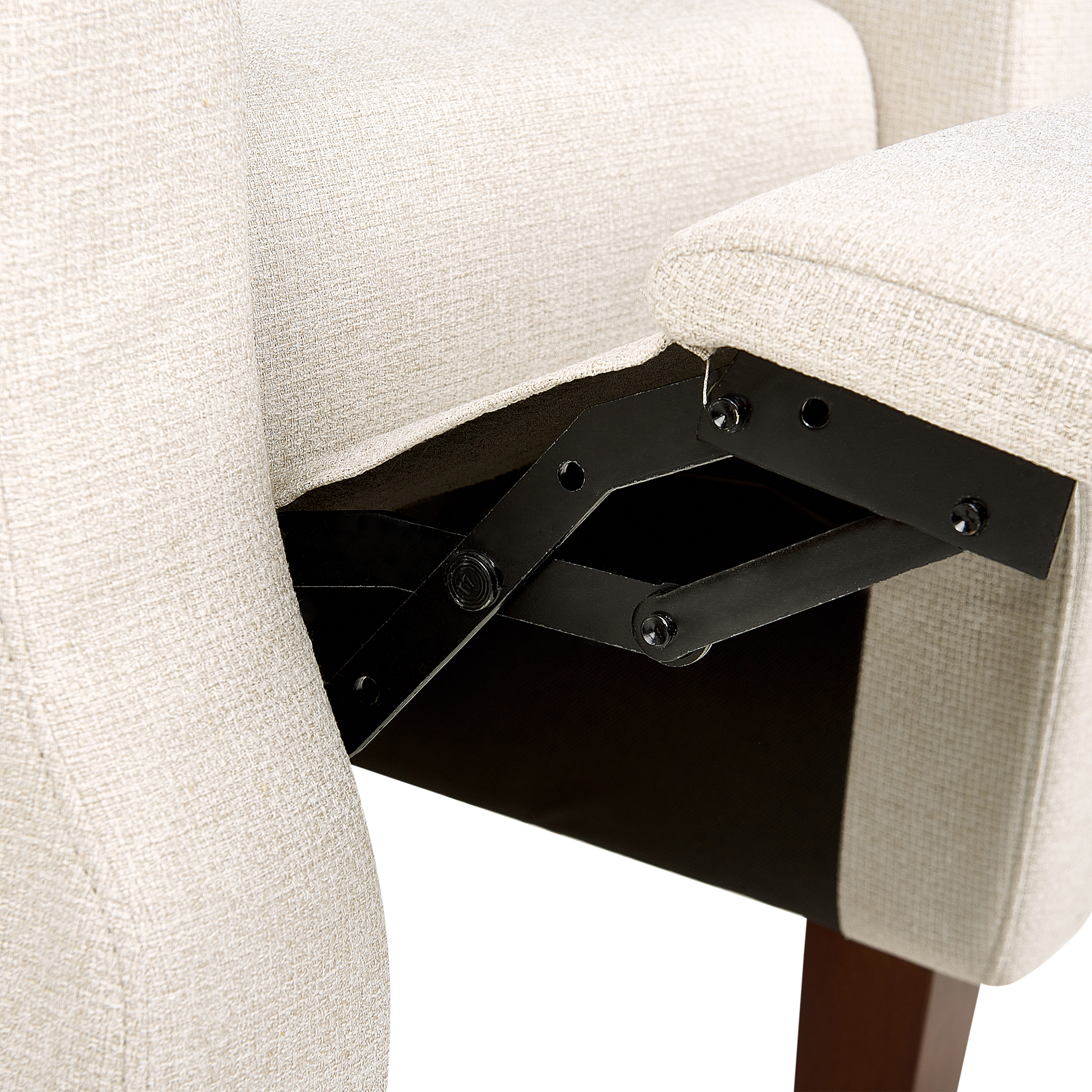 Fotoliu cu recliner EGERSUND Suport pentru picioare retractabil  Bej deschis [9]