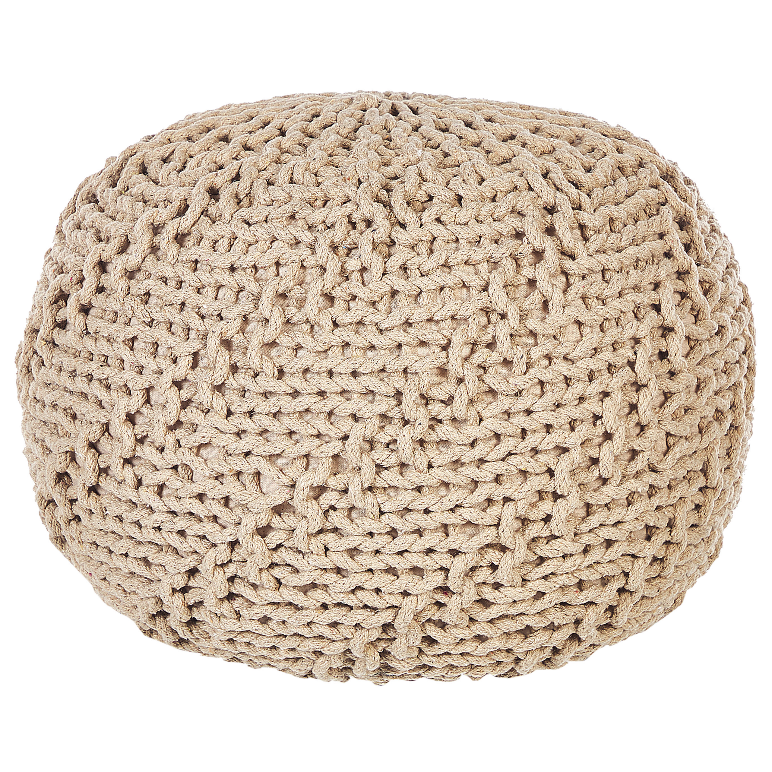 Poef katoen beige 50 x 35 cm PRIENE