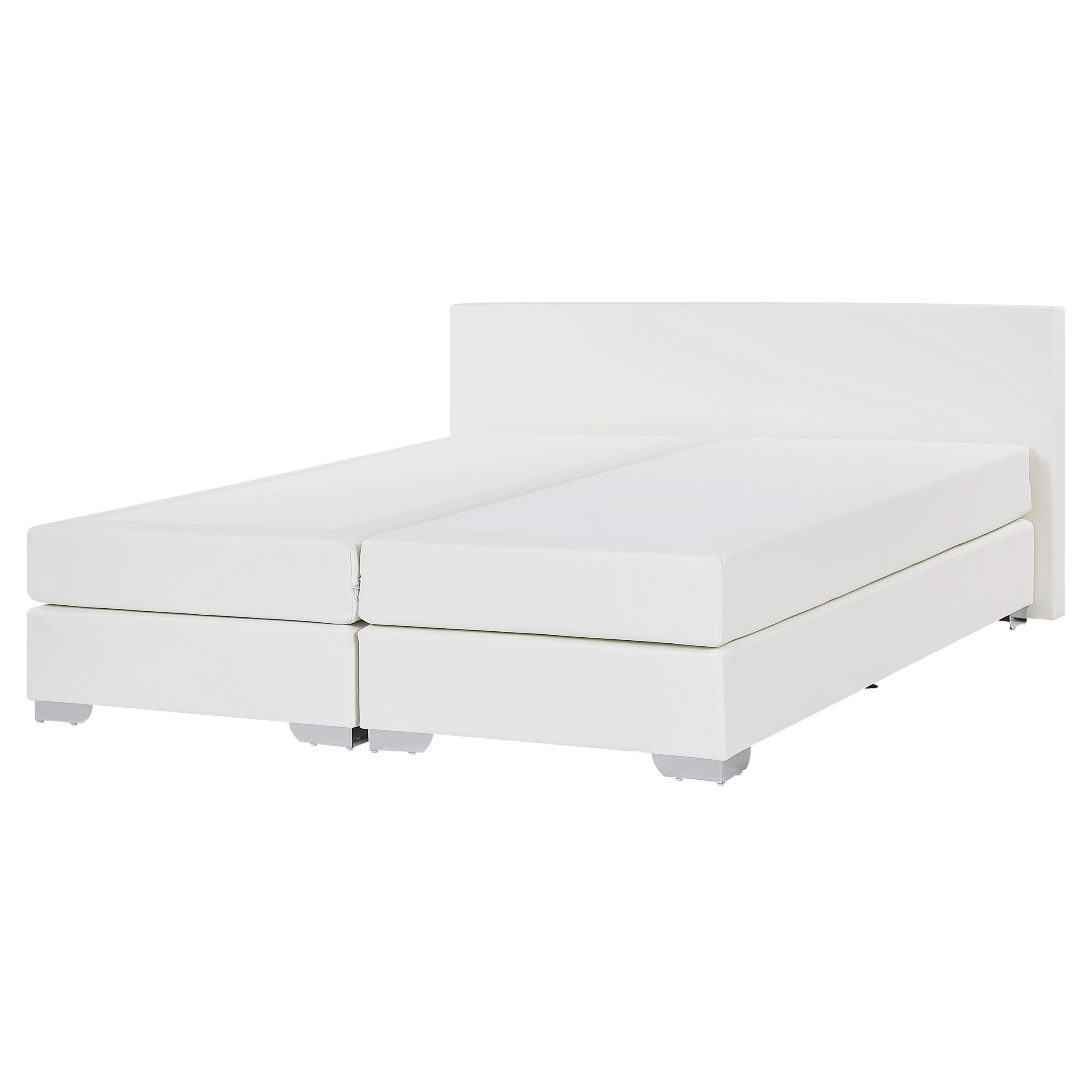 Boxspring kunstleer wit 160 x 200 cm PRESIDENT
