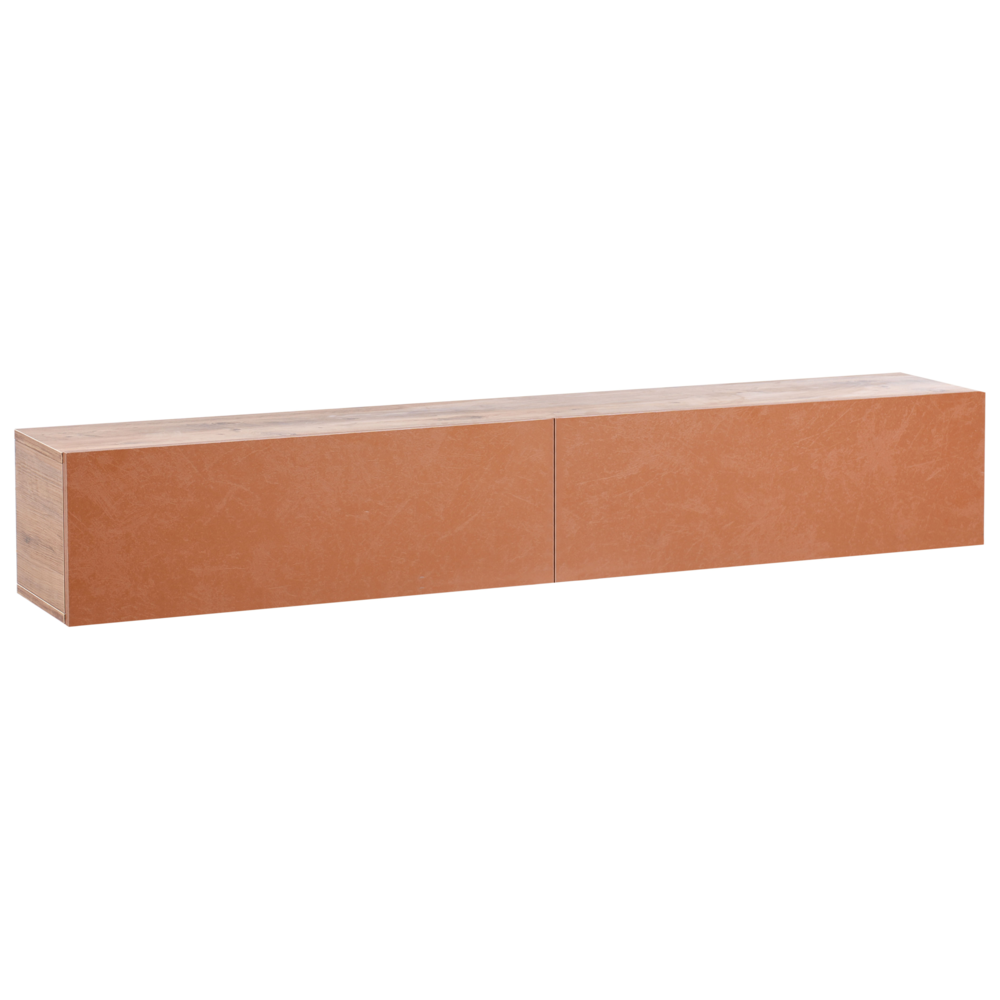 Mobile Porta TV a parete rosso 180 cm fino a 70ʺ 2 porte Design minimalista Soggiorno