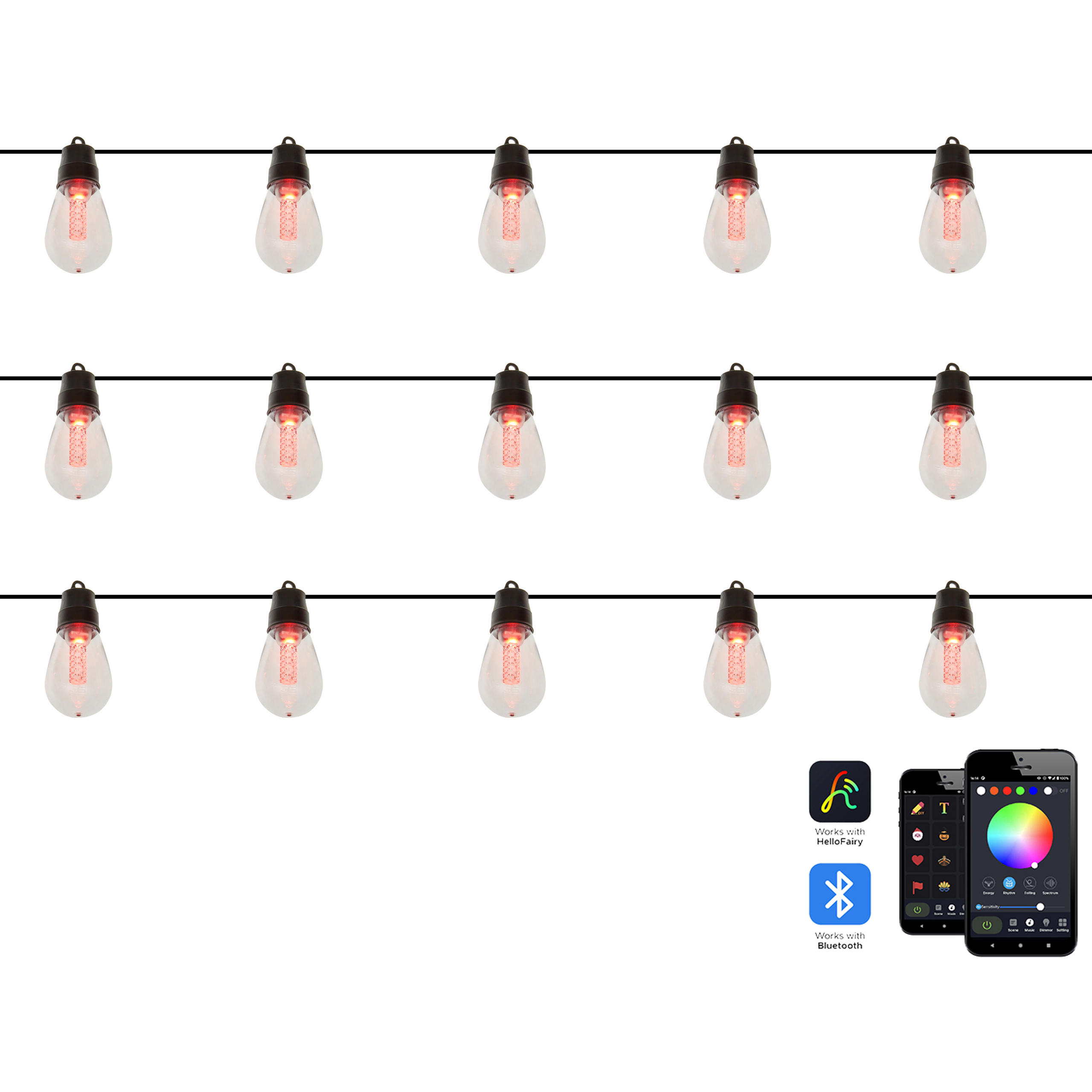 Outdoor wandlamp met app Multicolor ITILLEQ