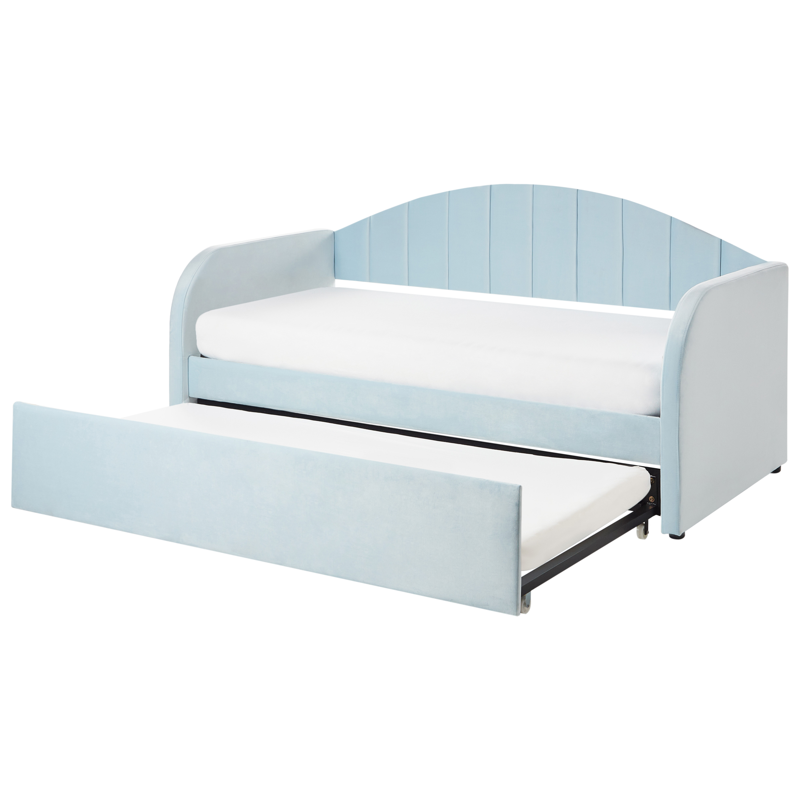 Bedbank fluweel lichtblauw 90 x 200 cm EYBURIE