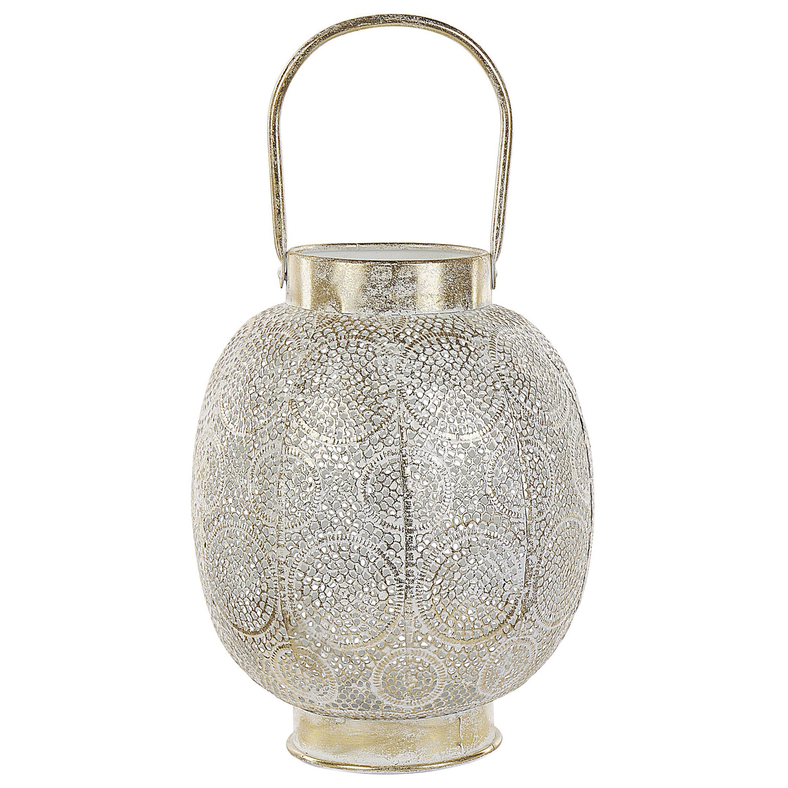 Decoratieve lantaarn metaal goud 30 cm LANTAU