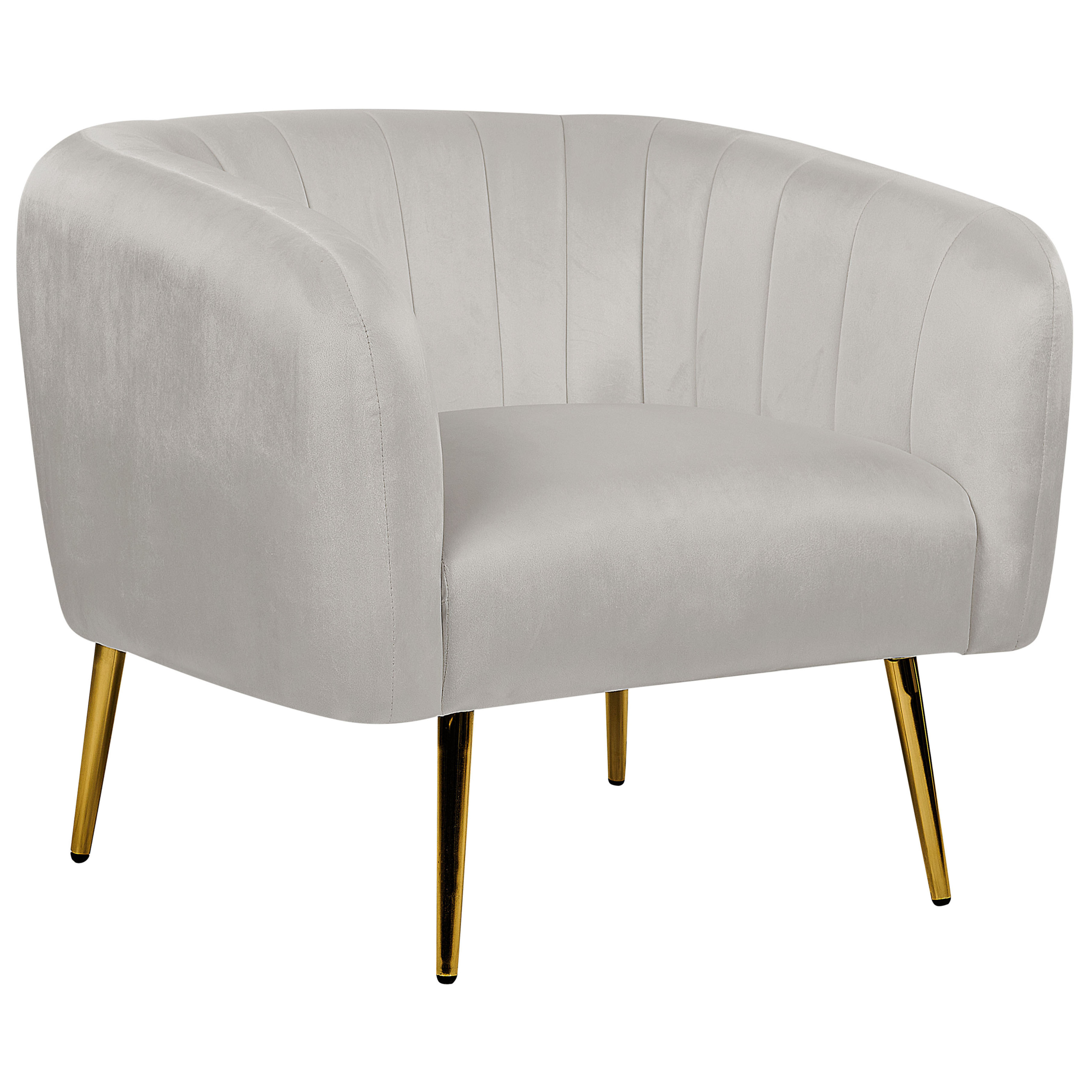 Fauteuil Fluweel Lichtgrijs LACONIA