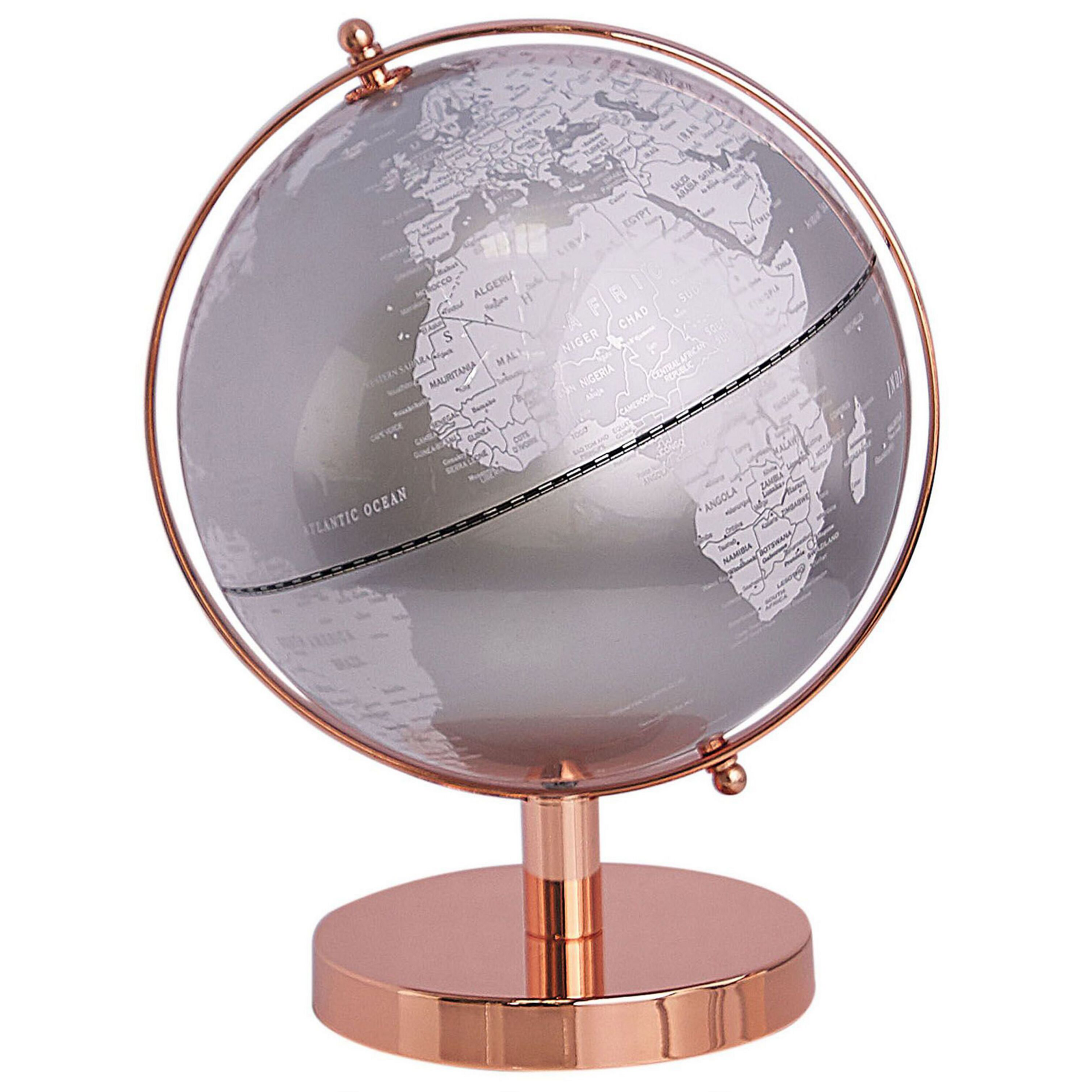 Wereldbol zilver 28 cm CABOT