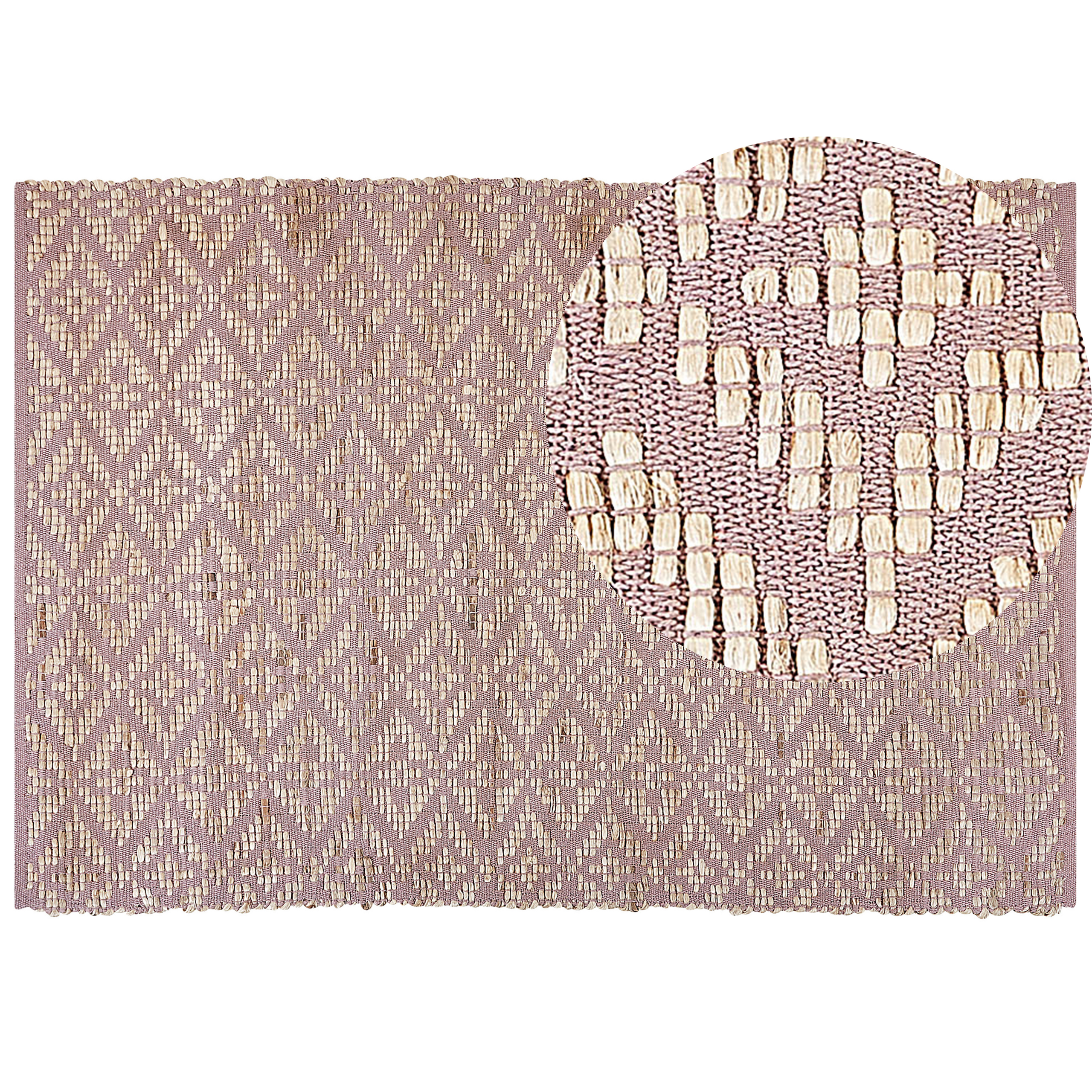 Vloerkleed katoen beige/roze 160 x 230 GERZE