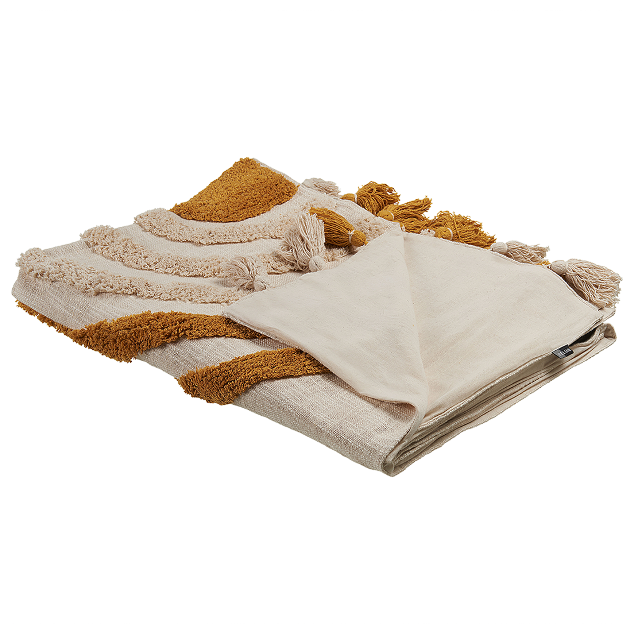 Deken beige/oranje 130 x 180 cm MATHURA