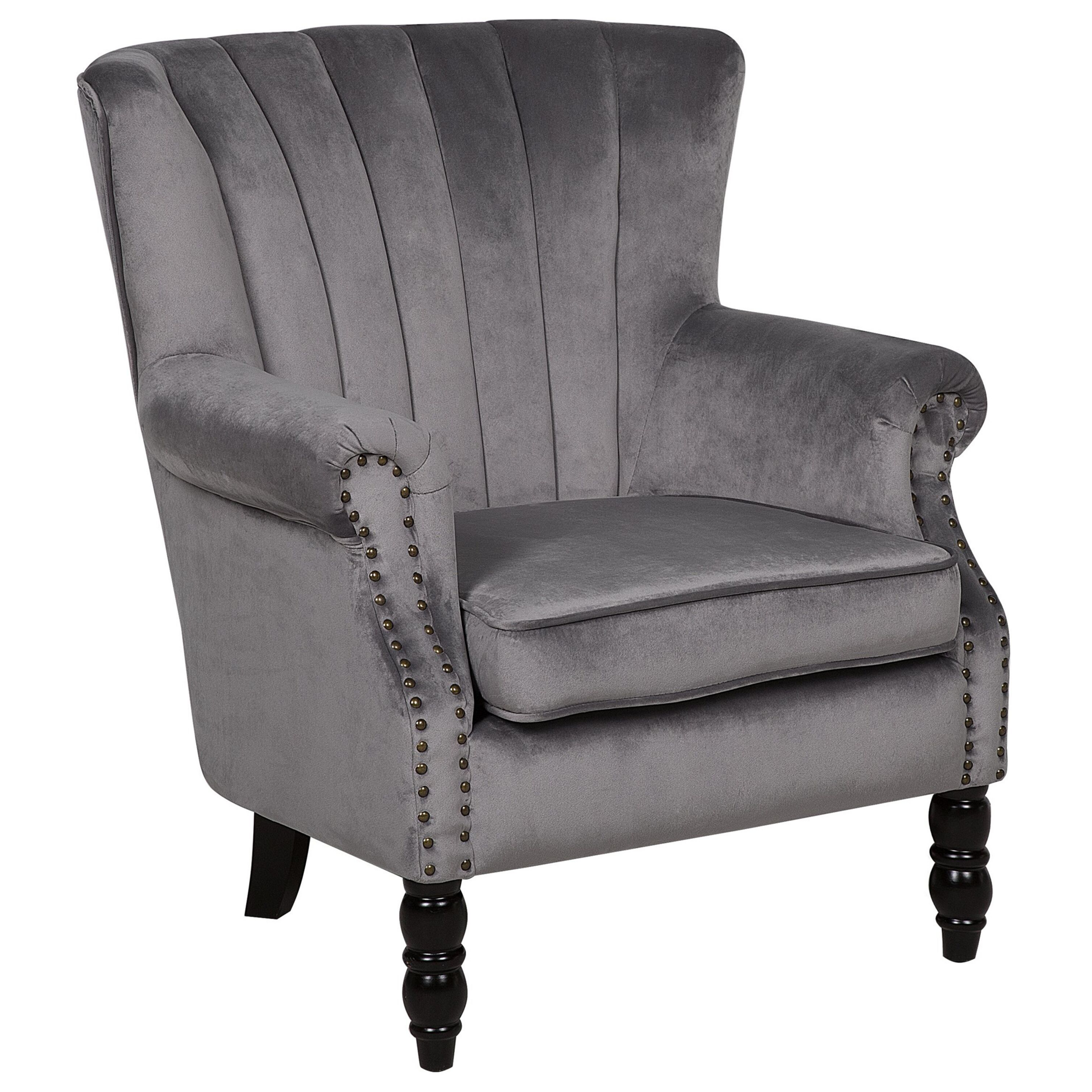 Fauteuil Fluweel Grijs SVEDALA